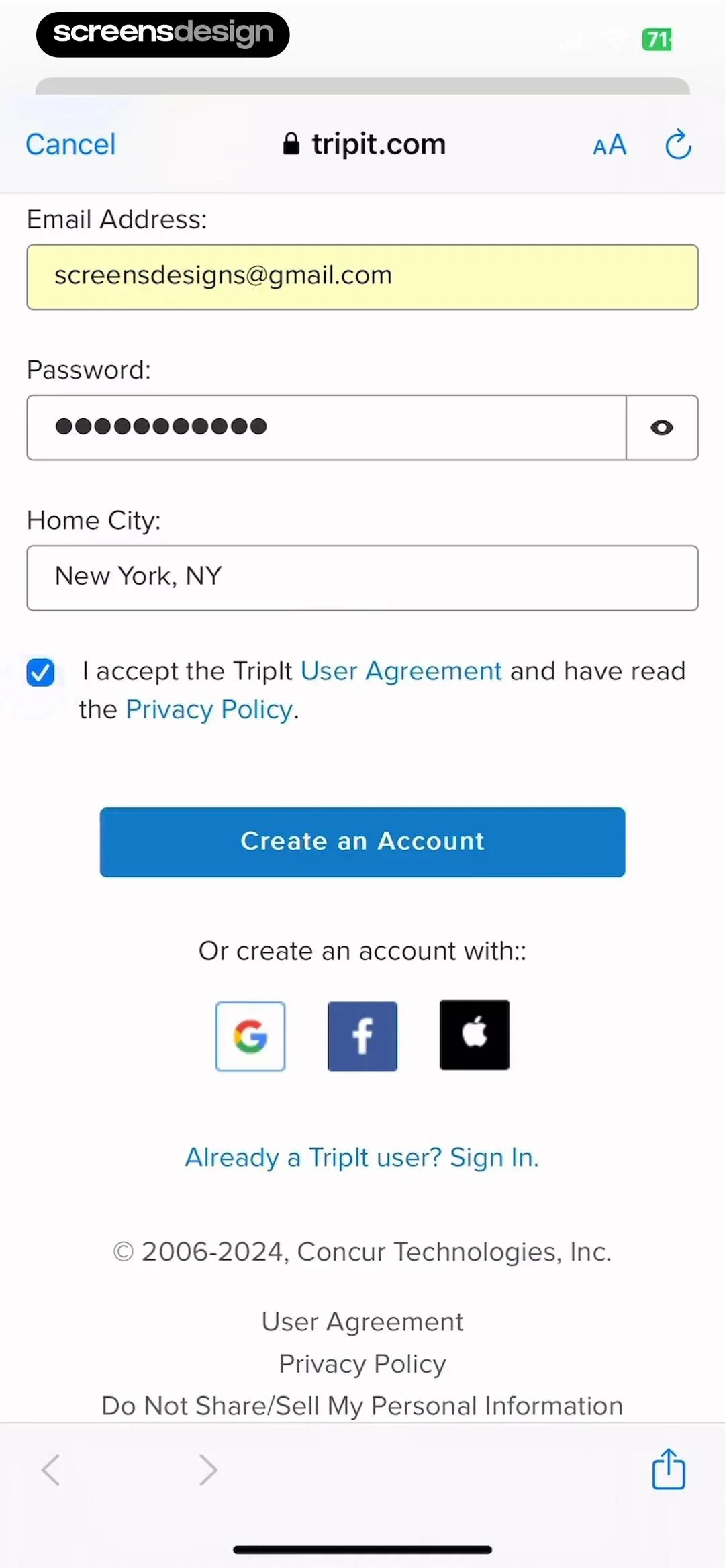 TripIt: Travel Planner screen 2