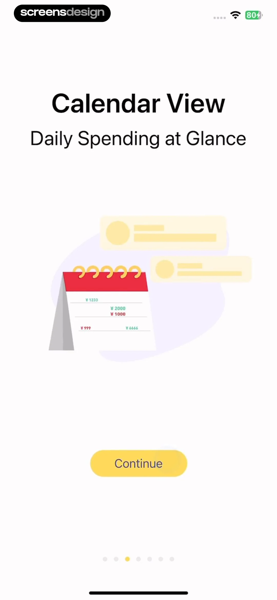 Budget app - spending tracker screen 4