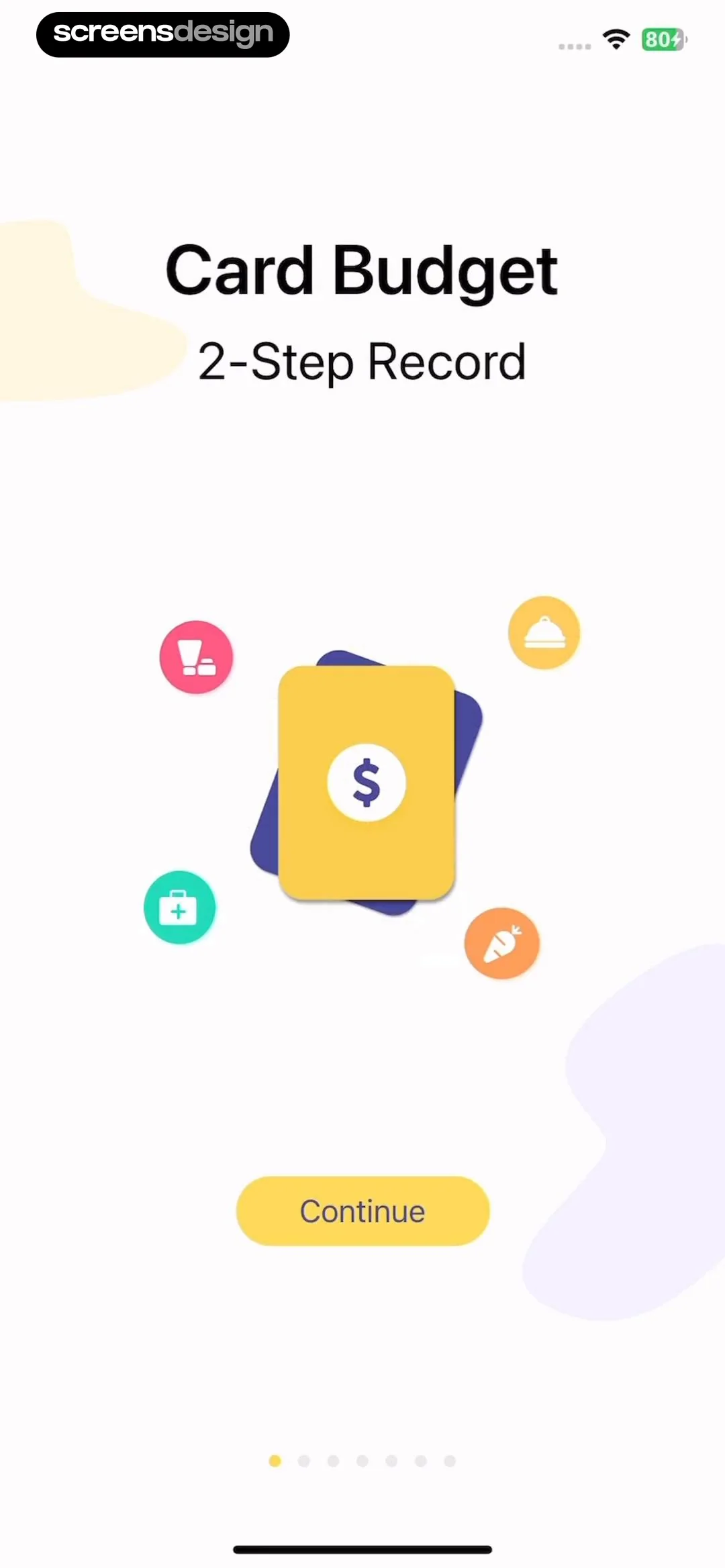 Budget app - spending tracker screen 2