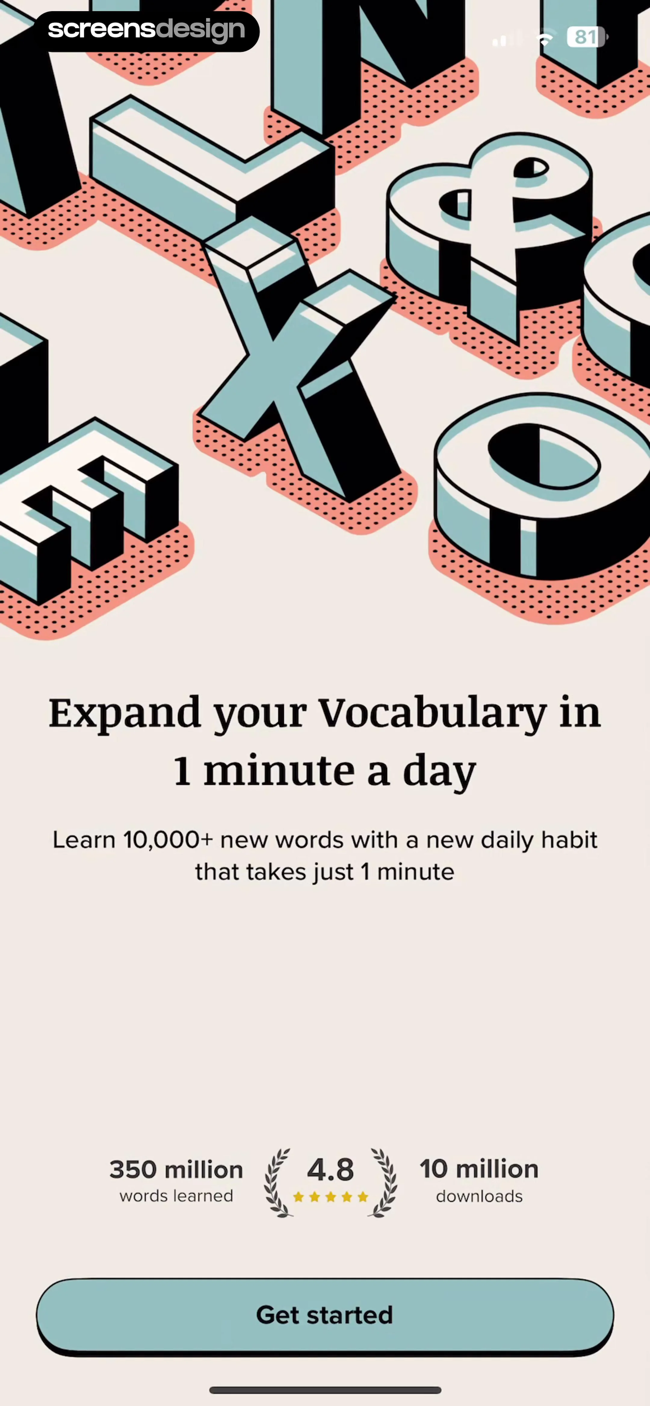 Vocabulary - Learn words daily screen 1