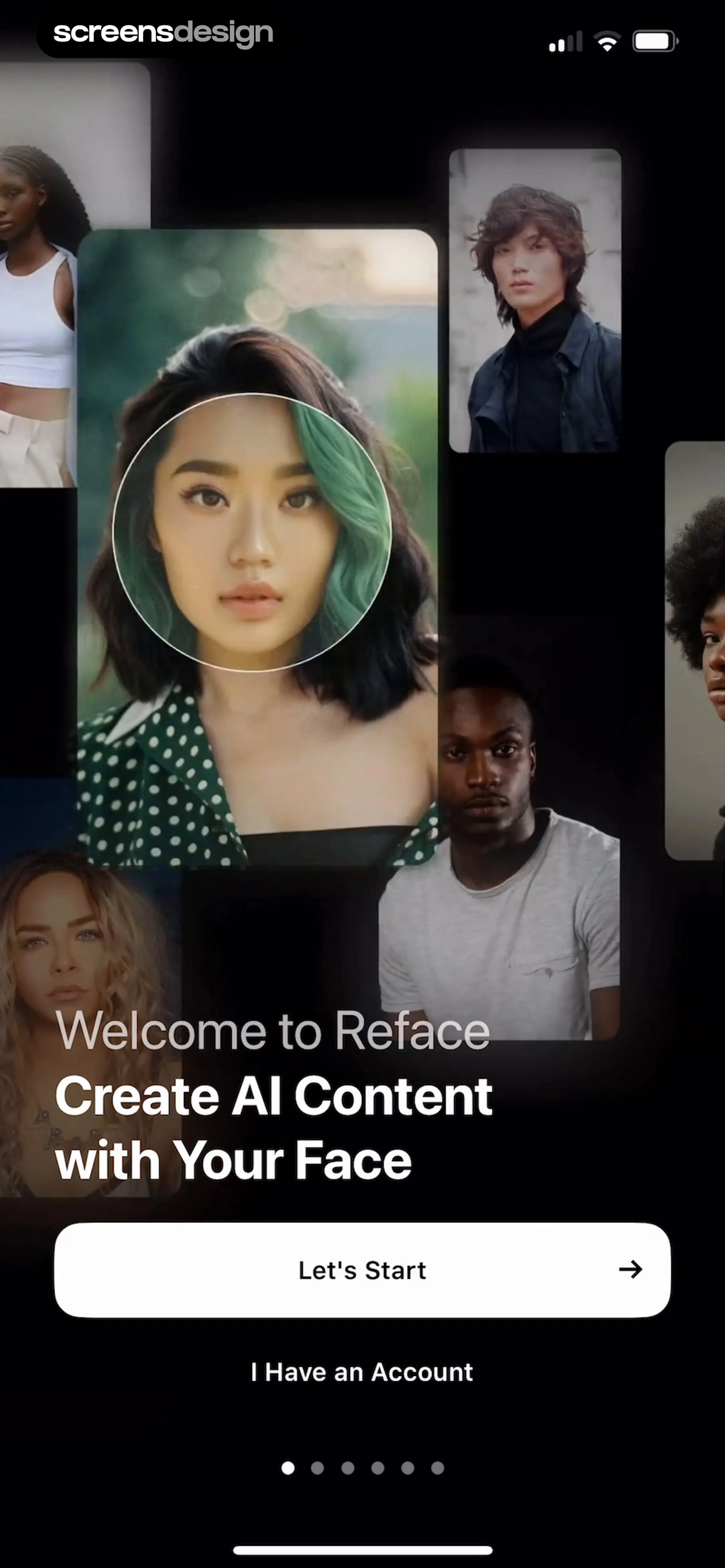 Reface Face Edit AI Photo App ScreensDesign