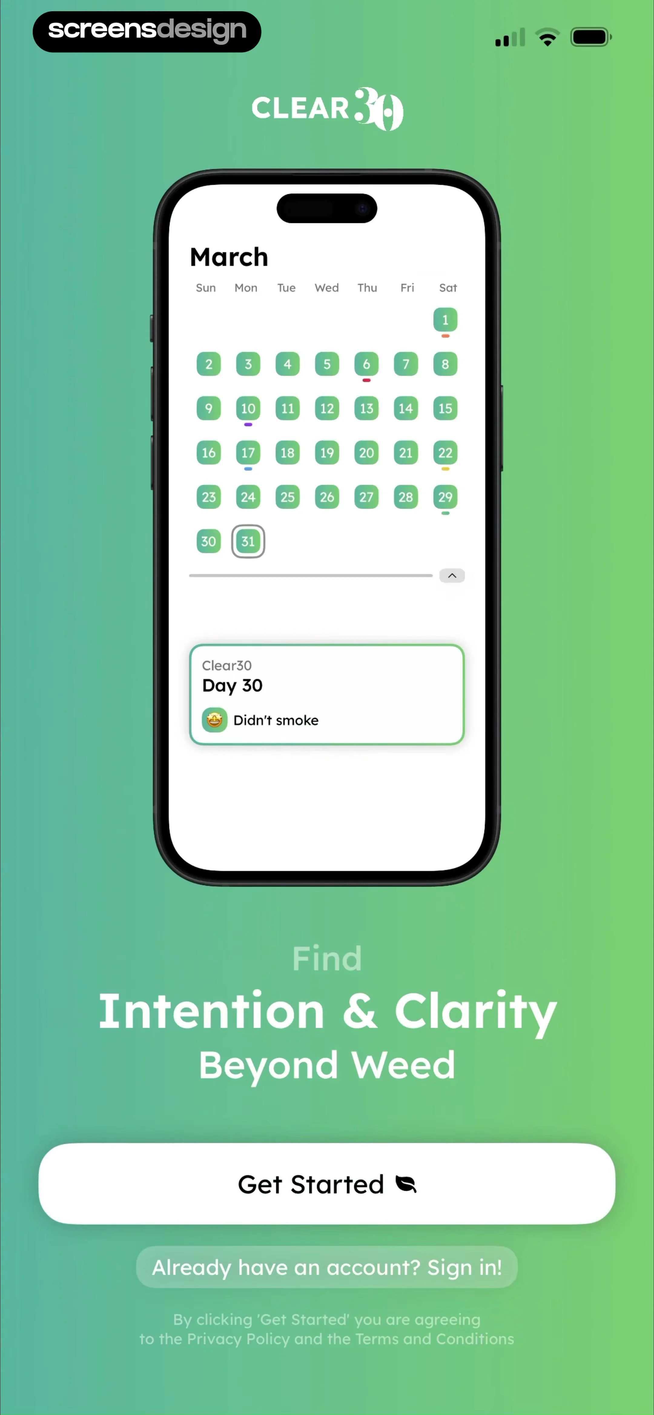 Clear30: Reset From Weed screen 2
