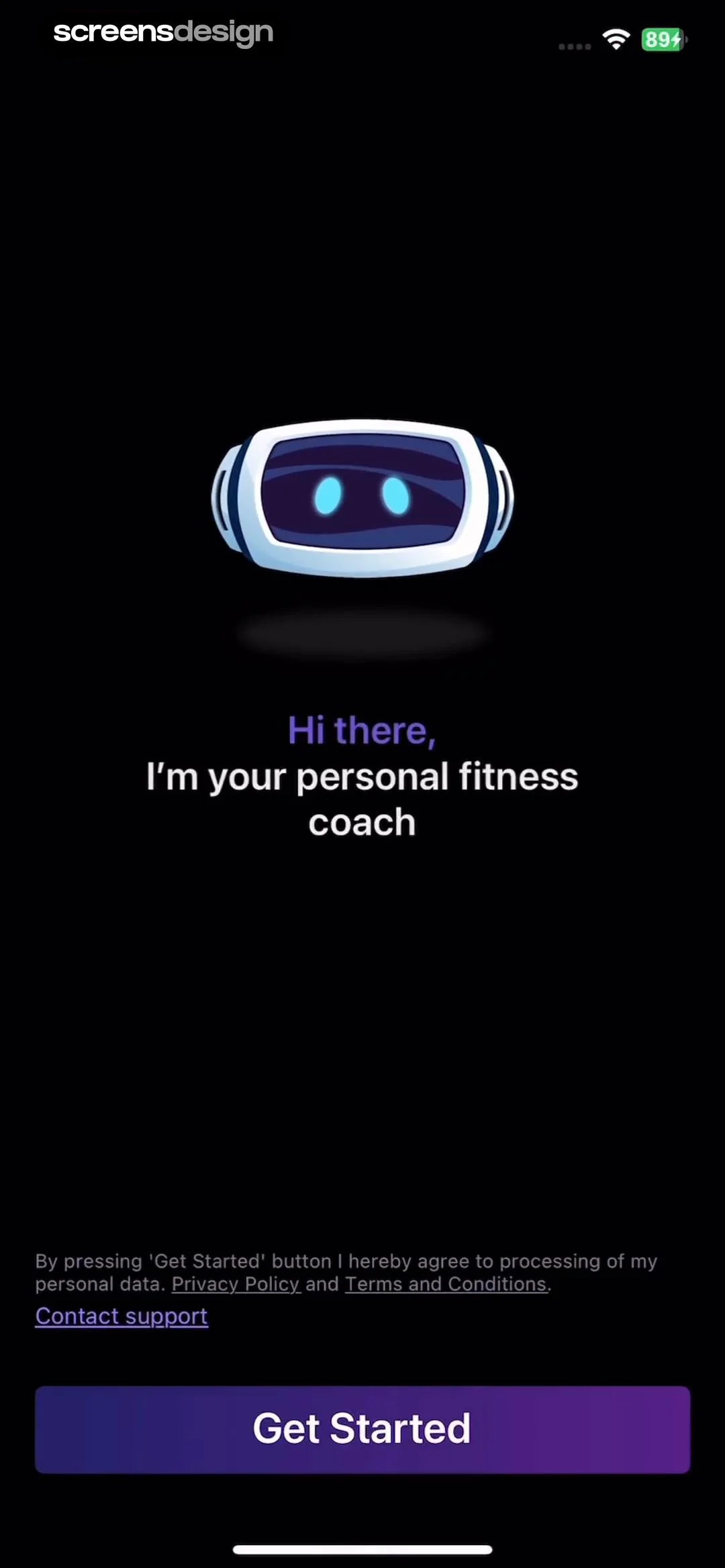 Fitness Verv Daily Exercise ScreensDesign