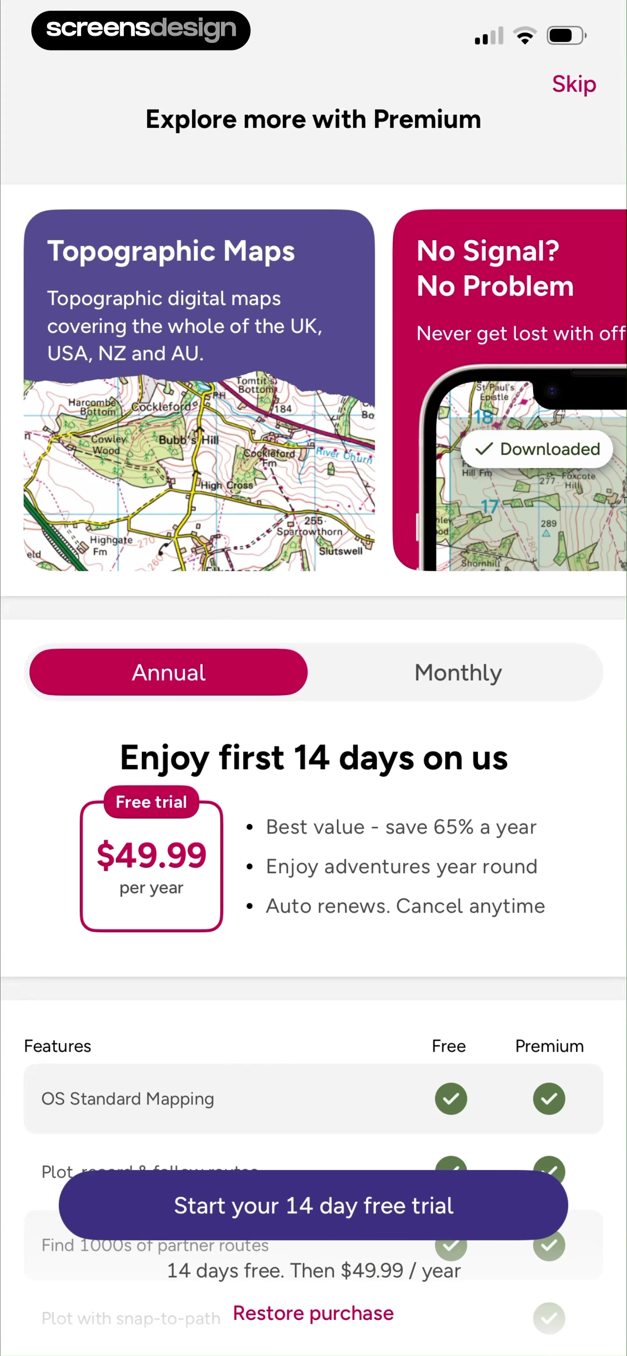 OS Maps: Walk, Hike, Run, Bike screen 8