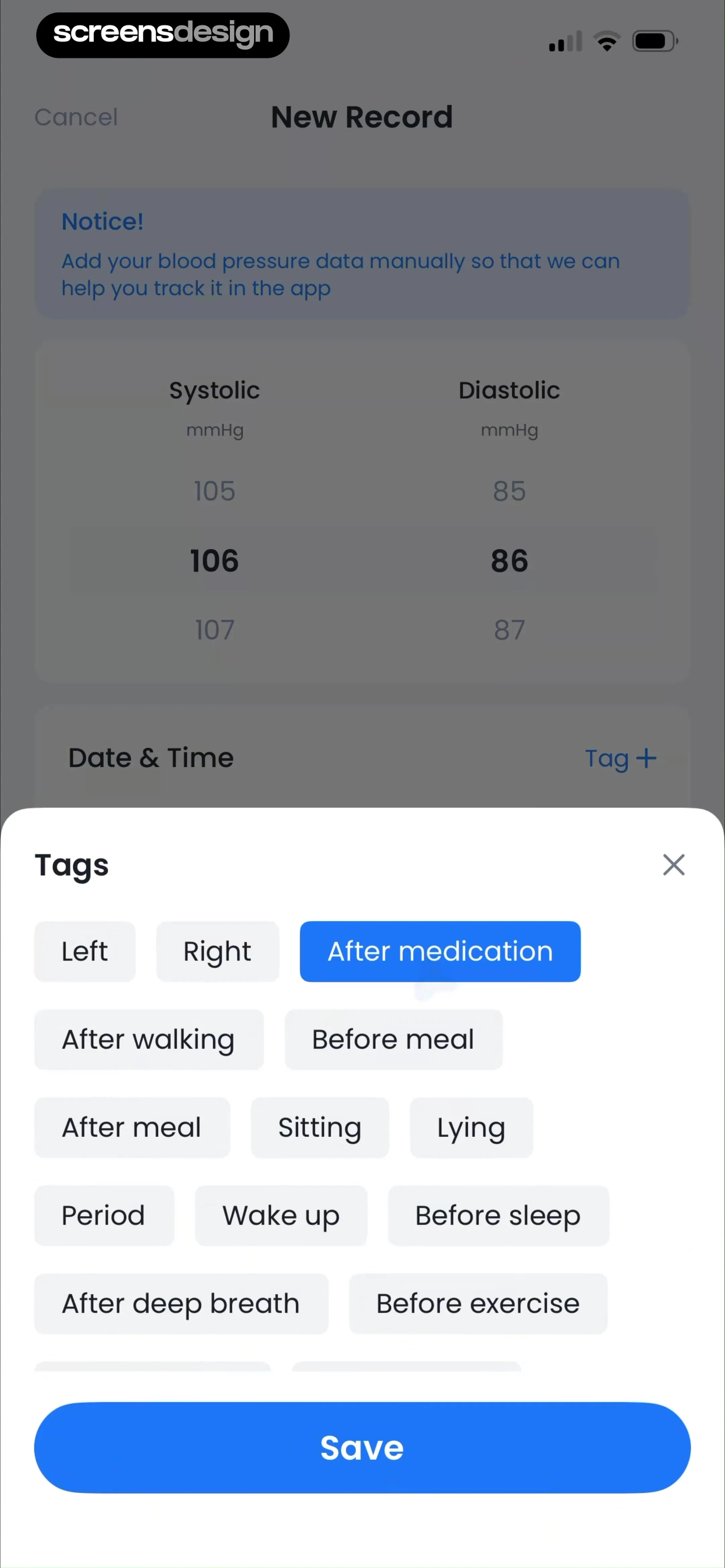 Blood Pressure App-BP Tracker screen 8