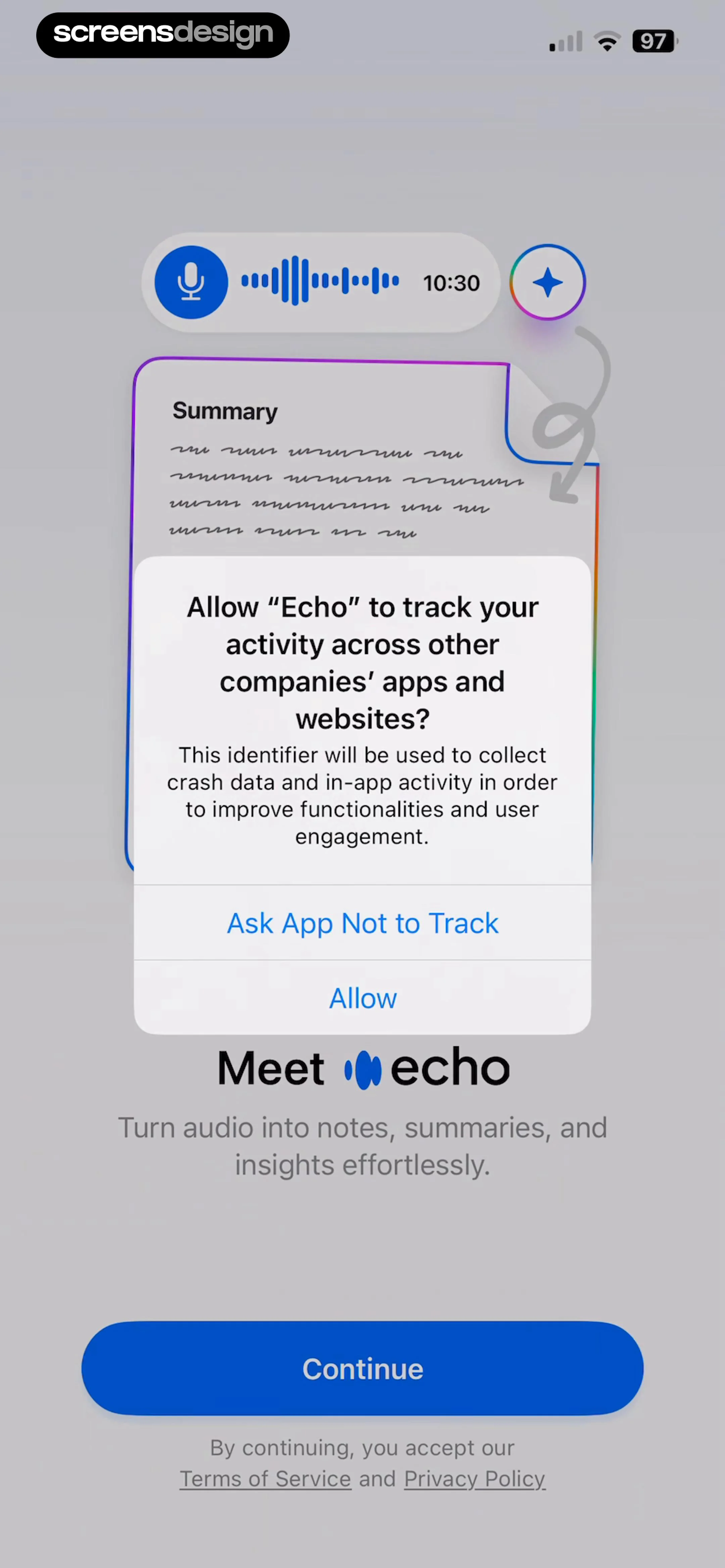 Echo – AI Meeting Note Taker screen 2