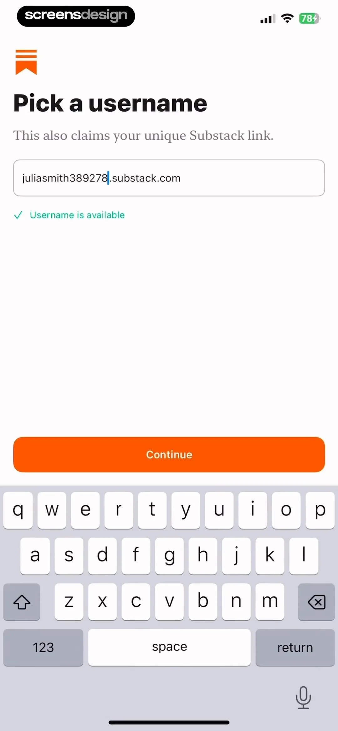 Substack screen 5