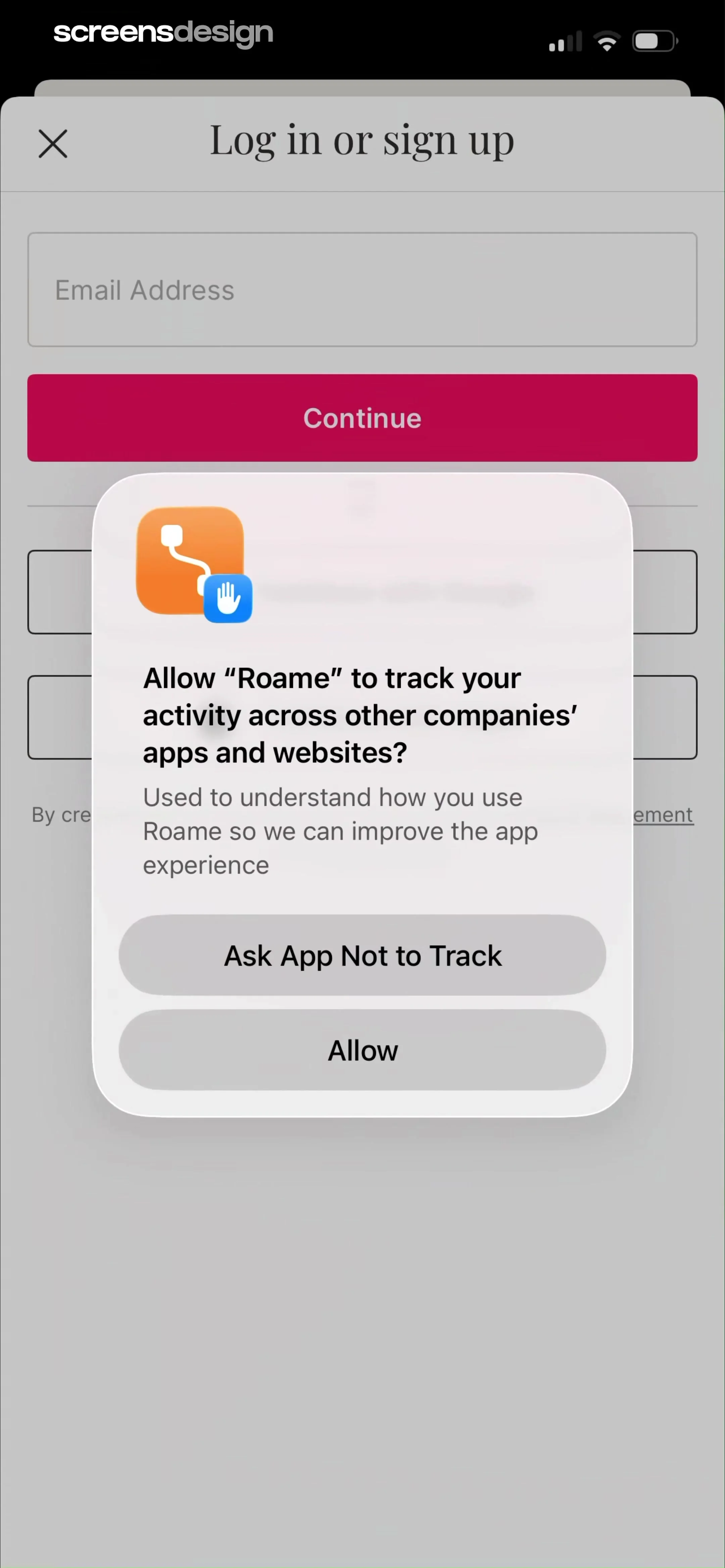 Roame - Award Travel screen 2