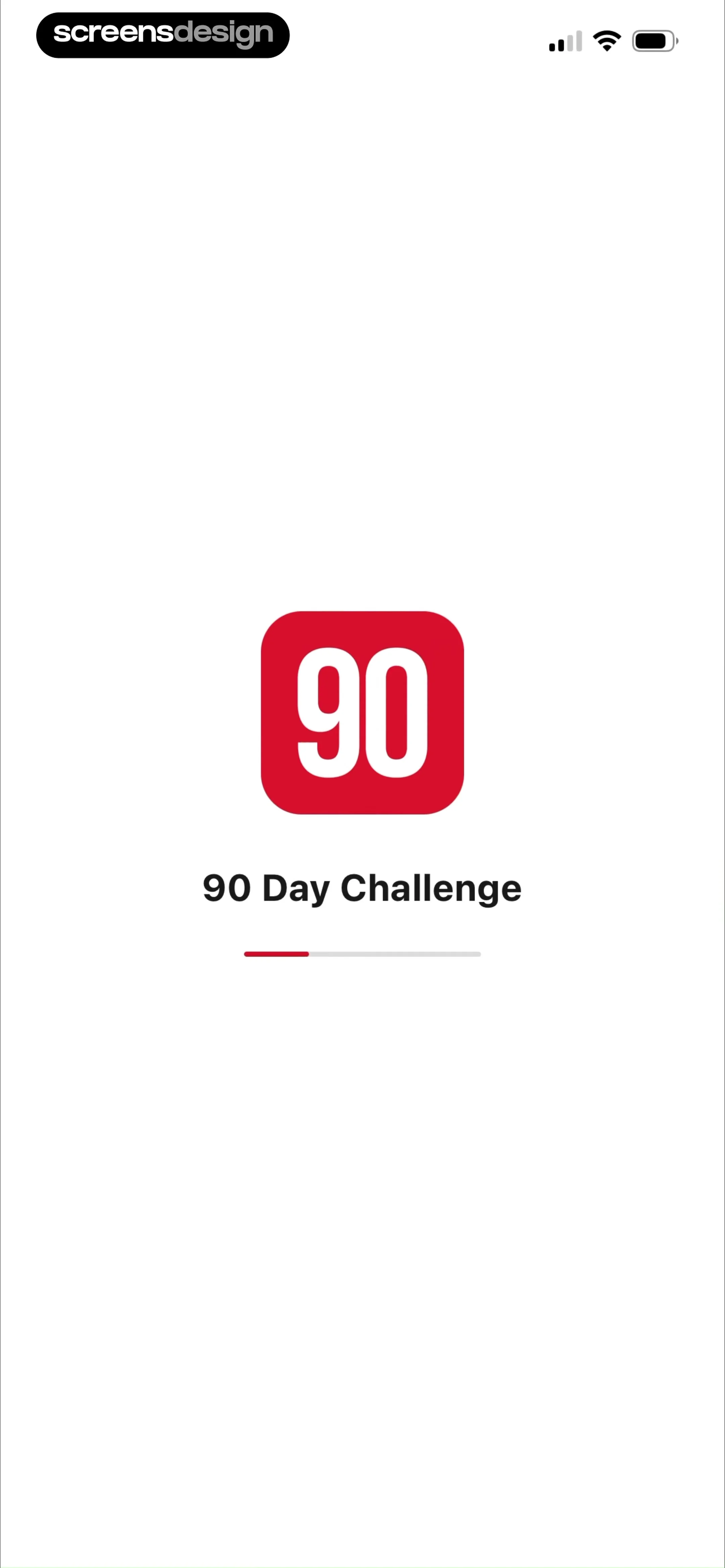 90 Day Challenge screen 1