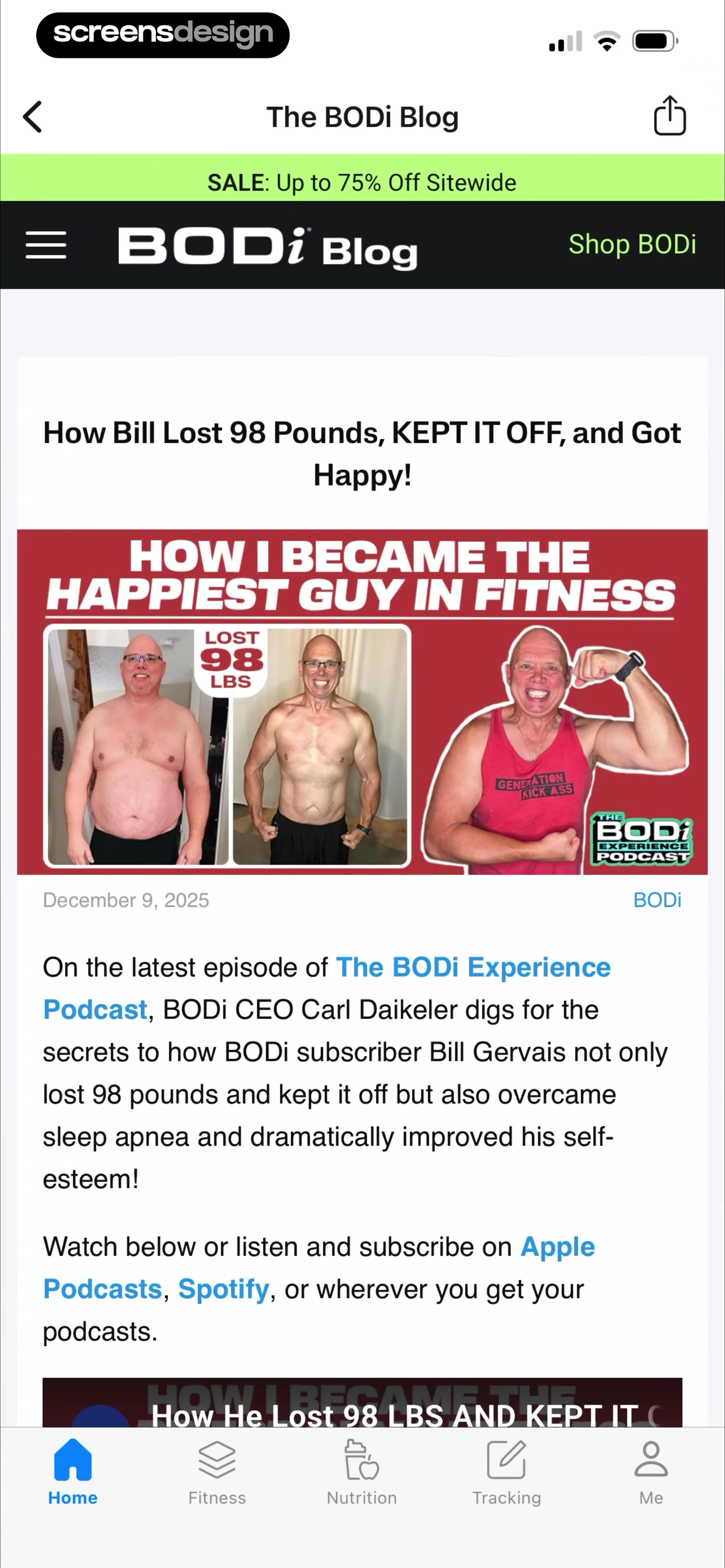 BODi Fitness: Home Workouts screen 54