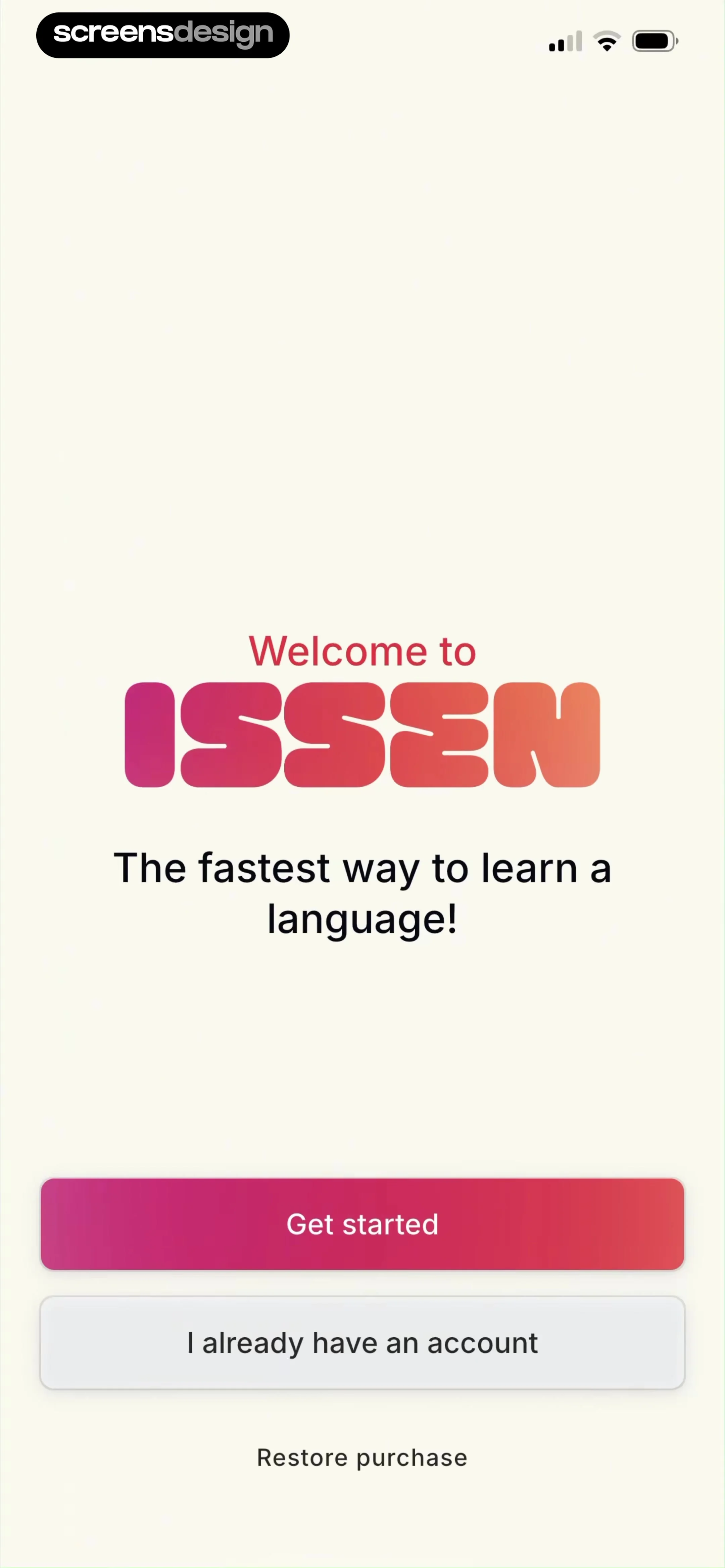 ISSEN - Voice Tutor screen 2