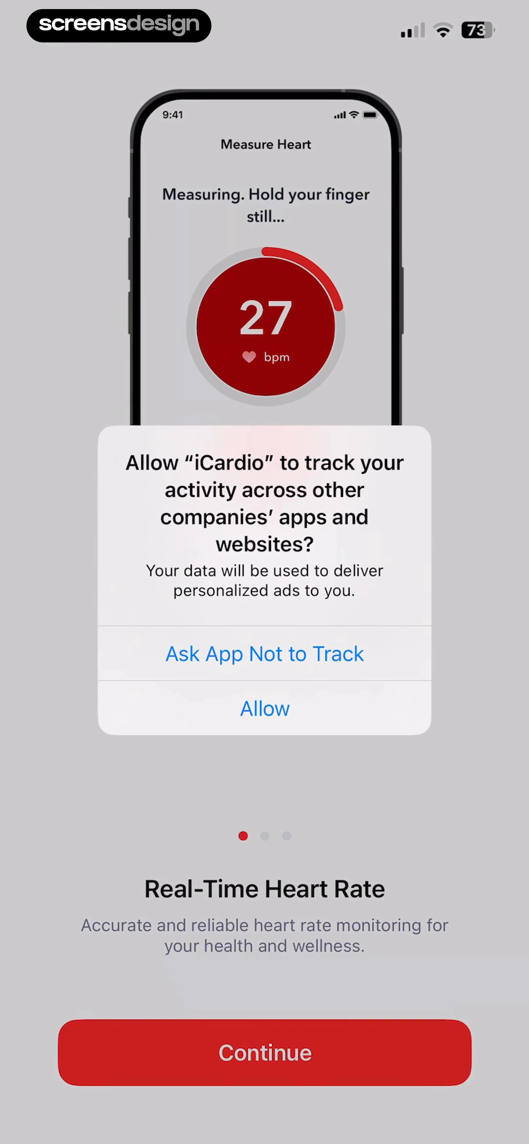 iCardio - Heart Rate Tracker screen 2