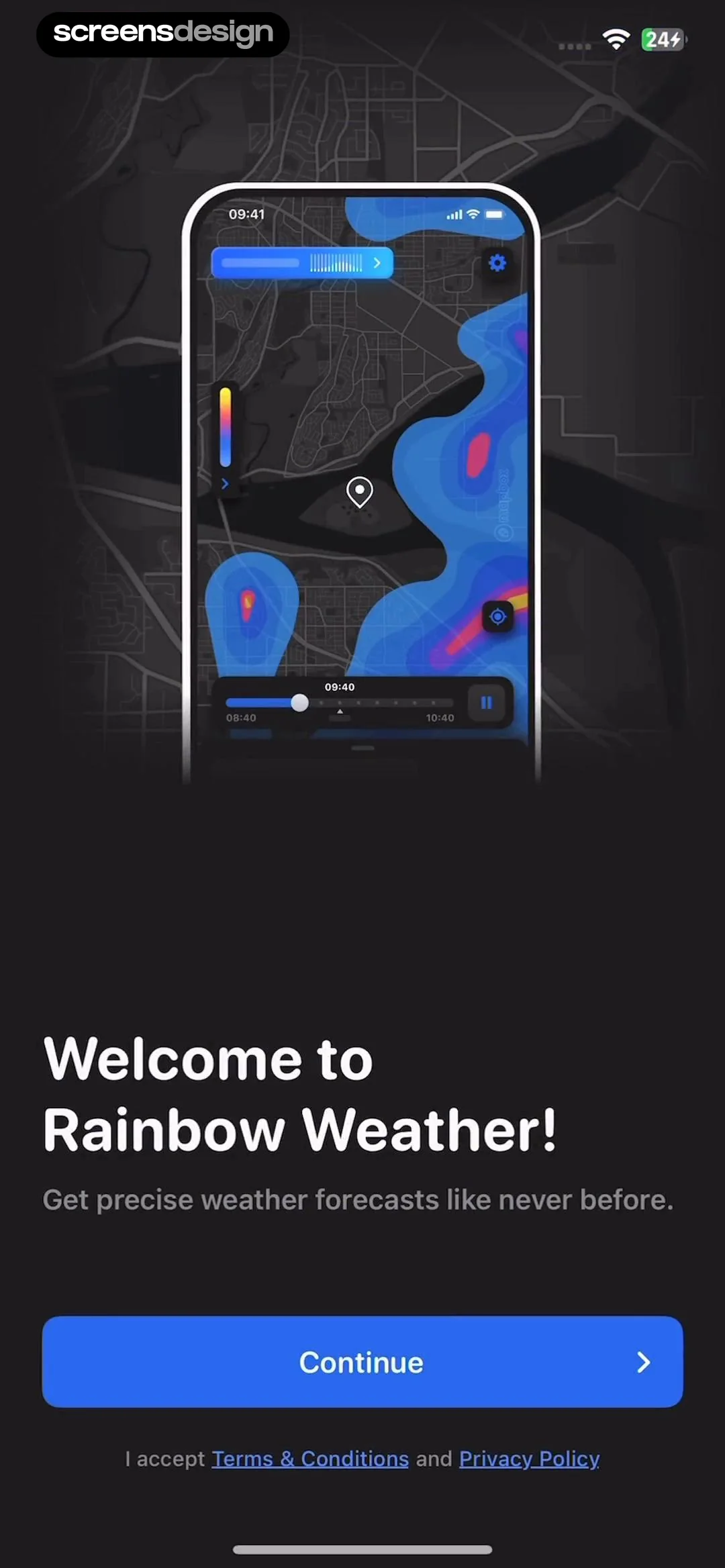 Rainbow AI: Weather Radar screen 2