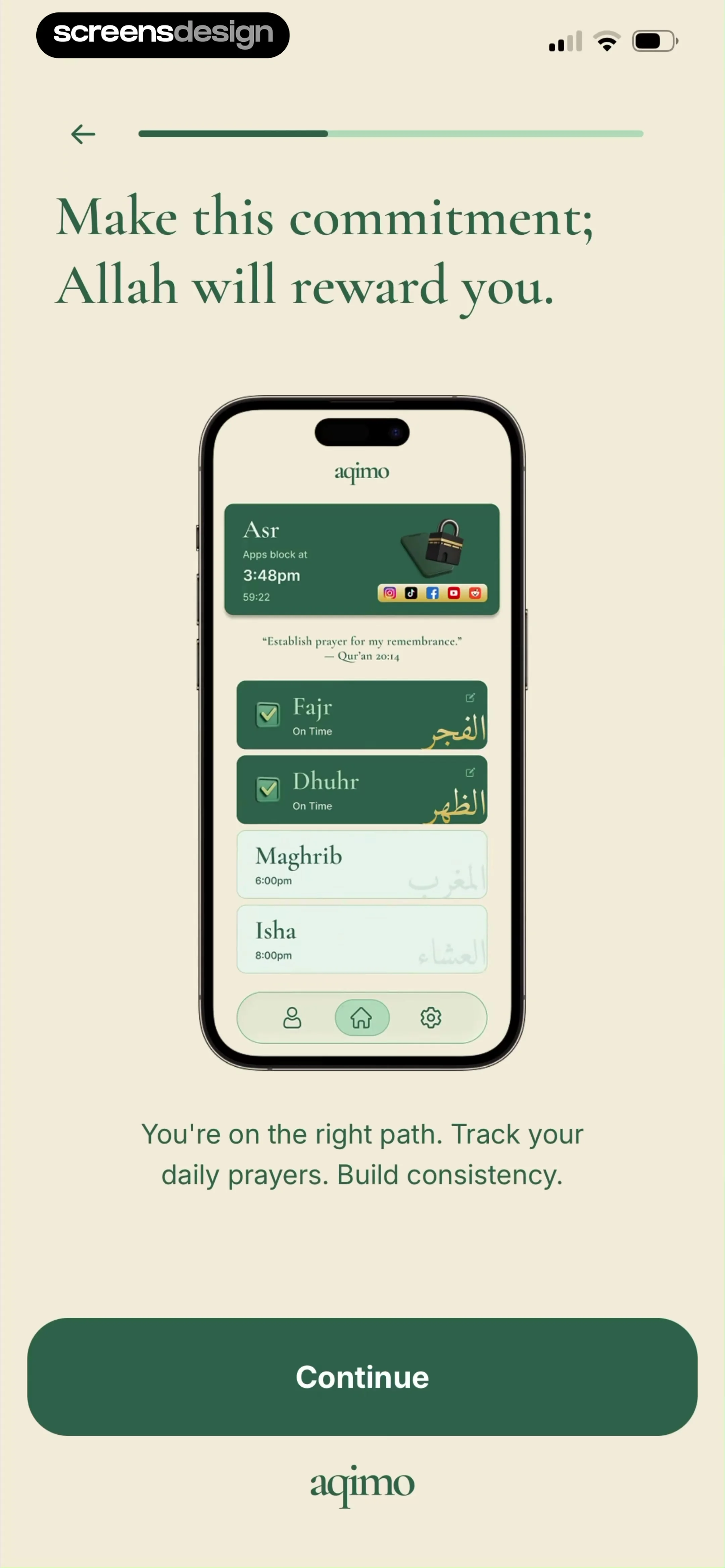Aqimo: Salah Focus screen 4