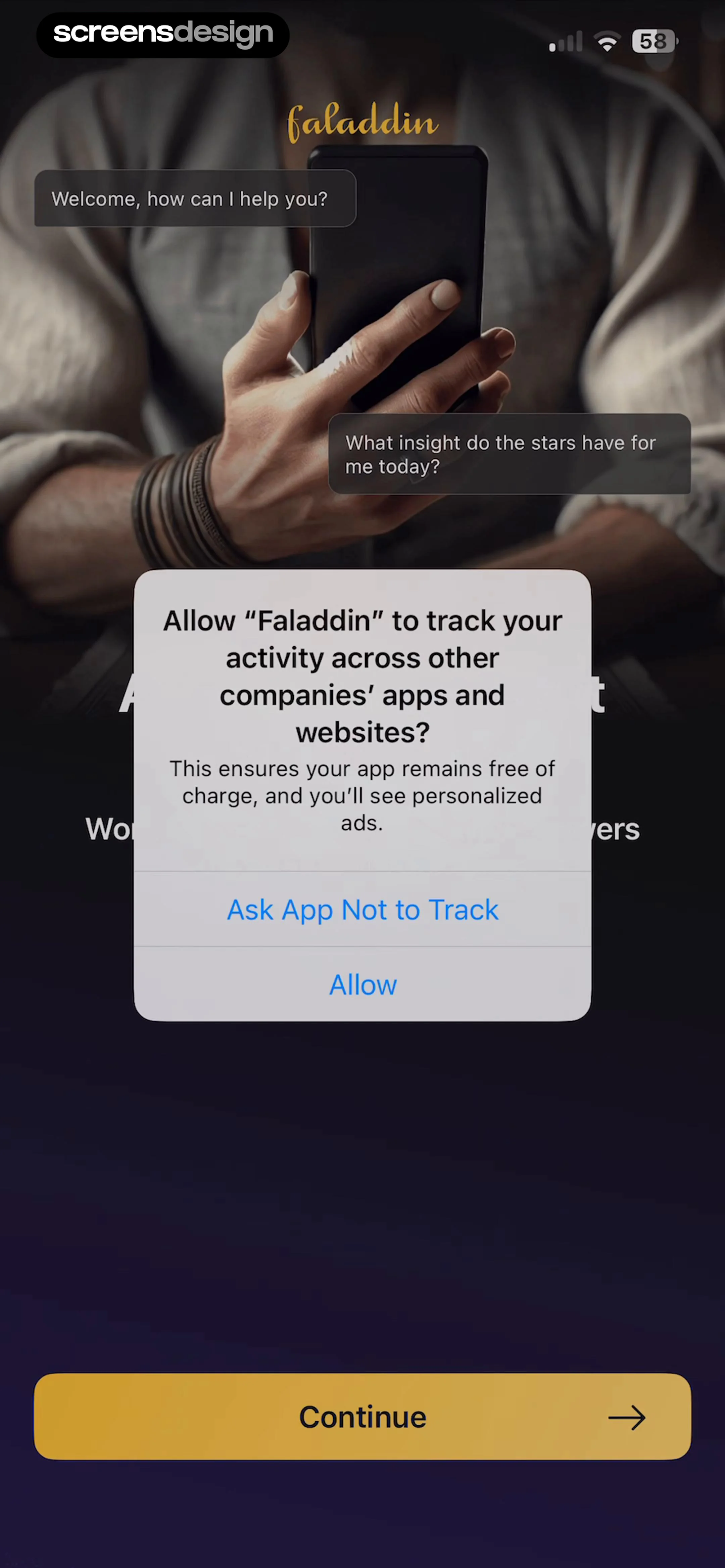 Faladdin: Horoscope, Astrology screen 2