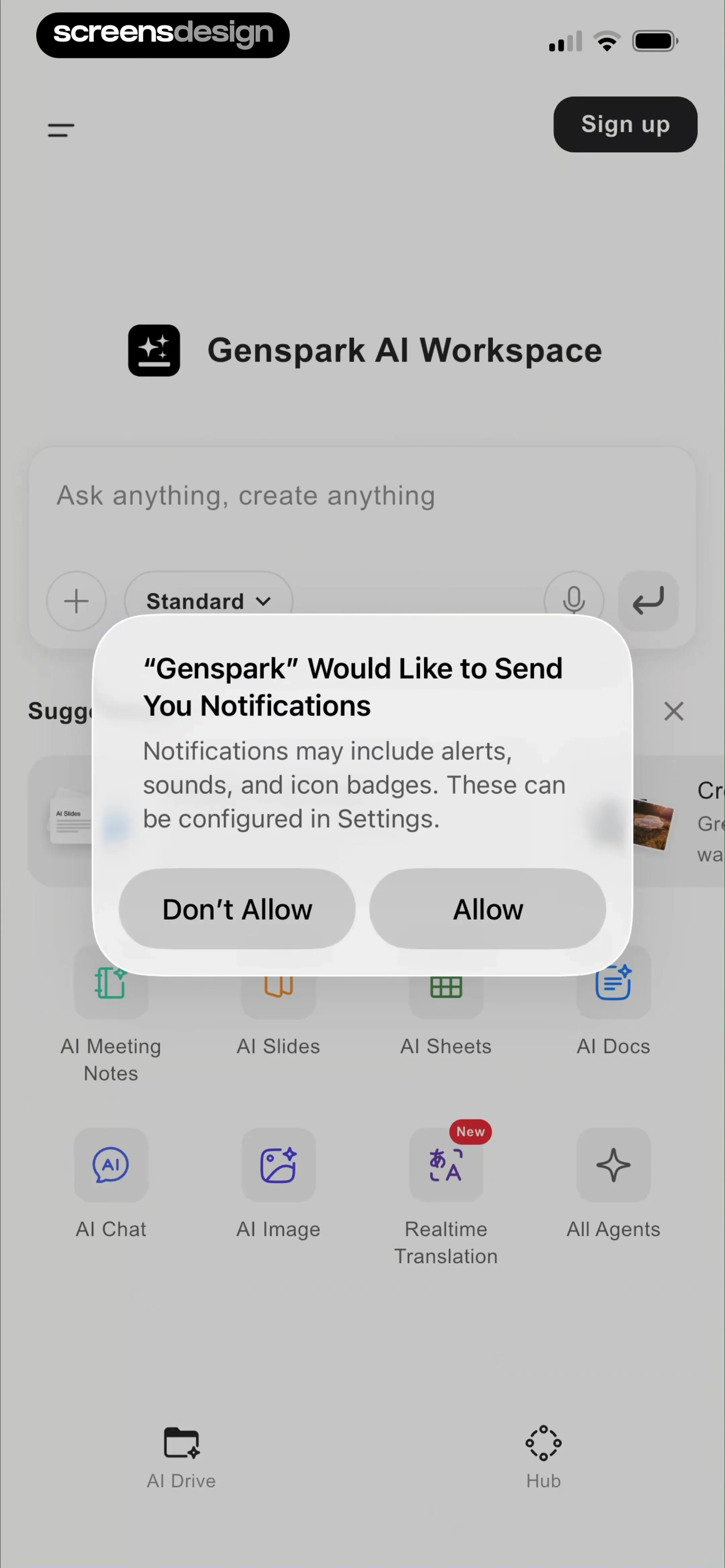 Genspark AI Workspace screen 2