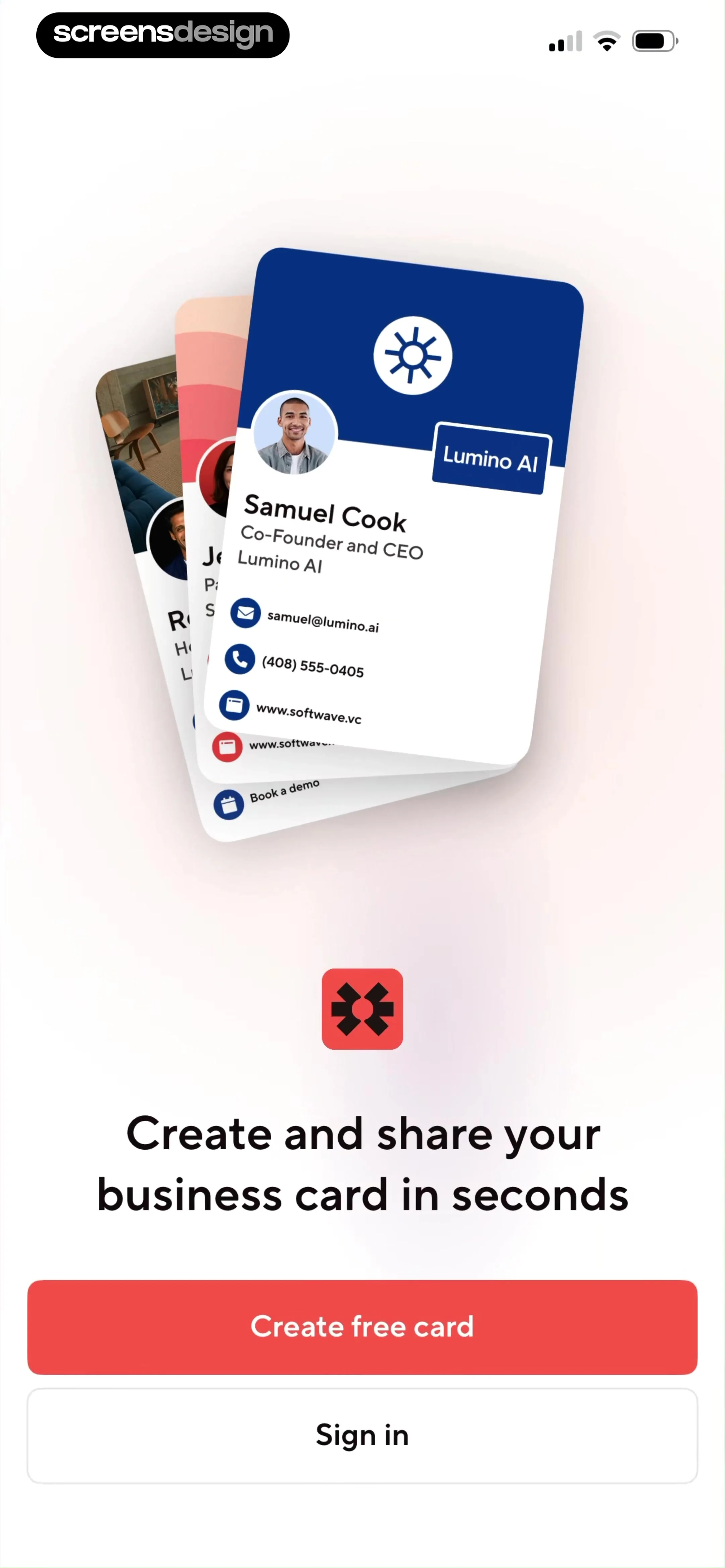 Blinq: Digital Business Card screen 2