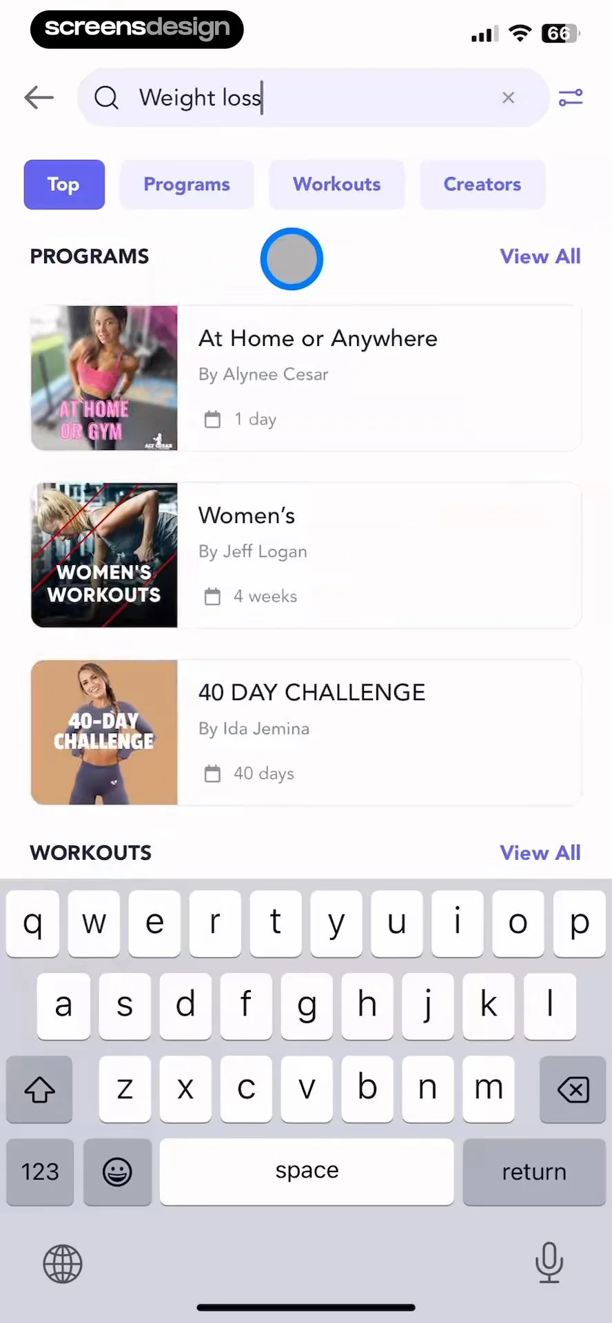 Playbook - Trainers & Workouts screen 8