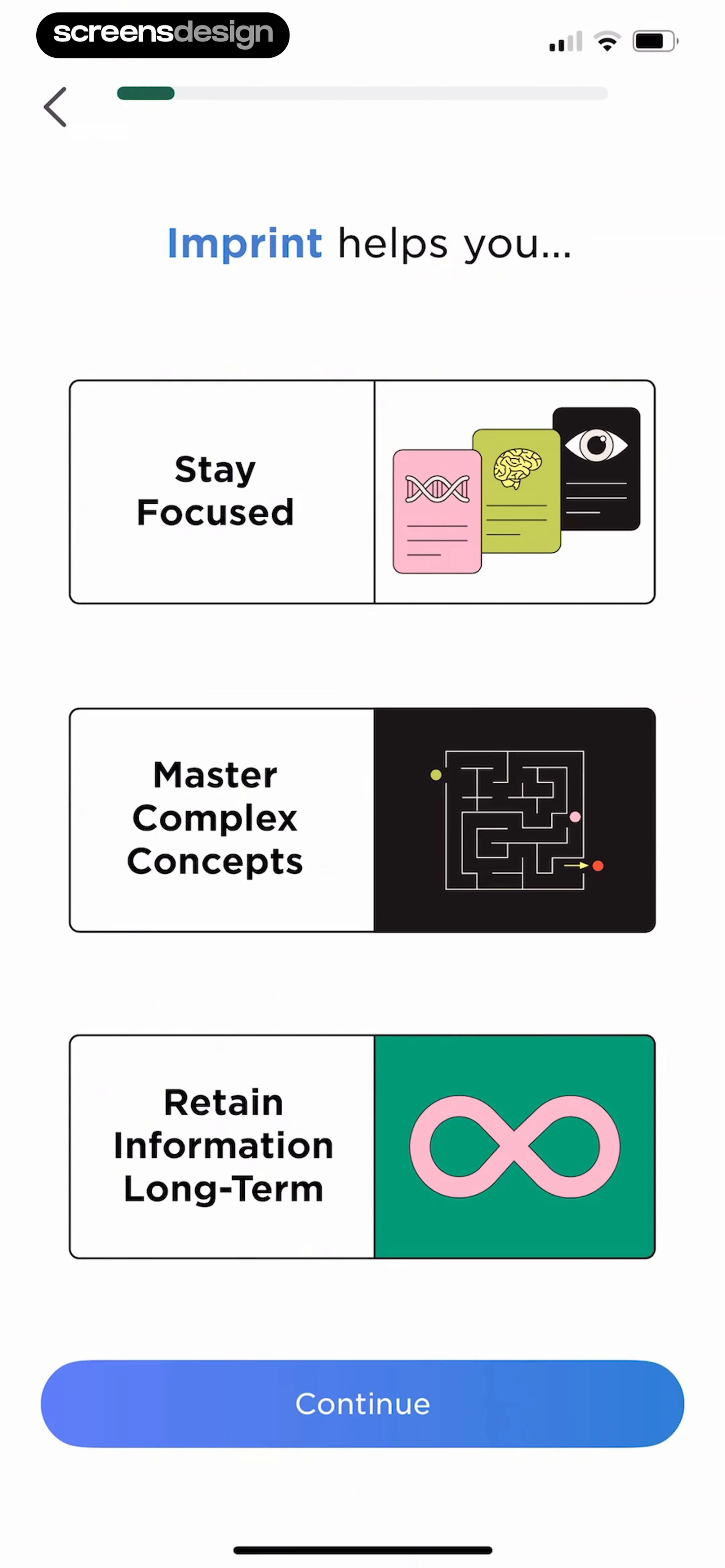 Imprint: Visual Micro Learning screen 5