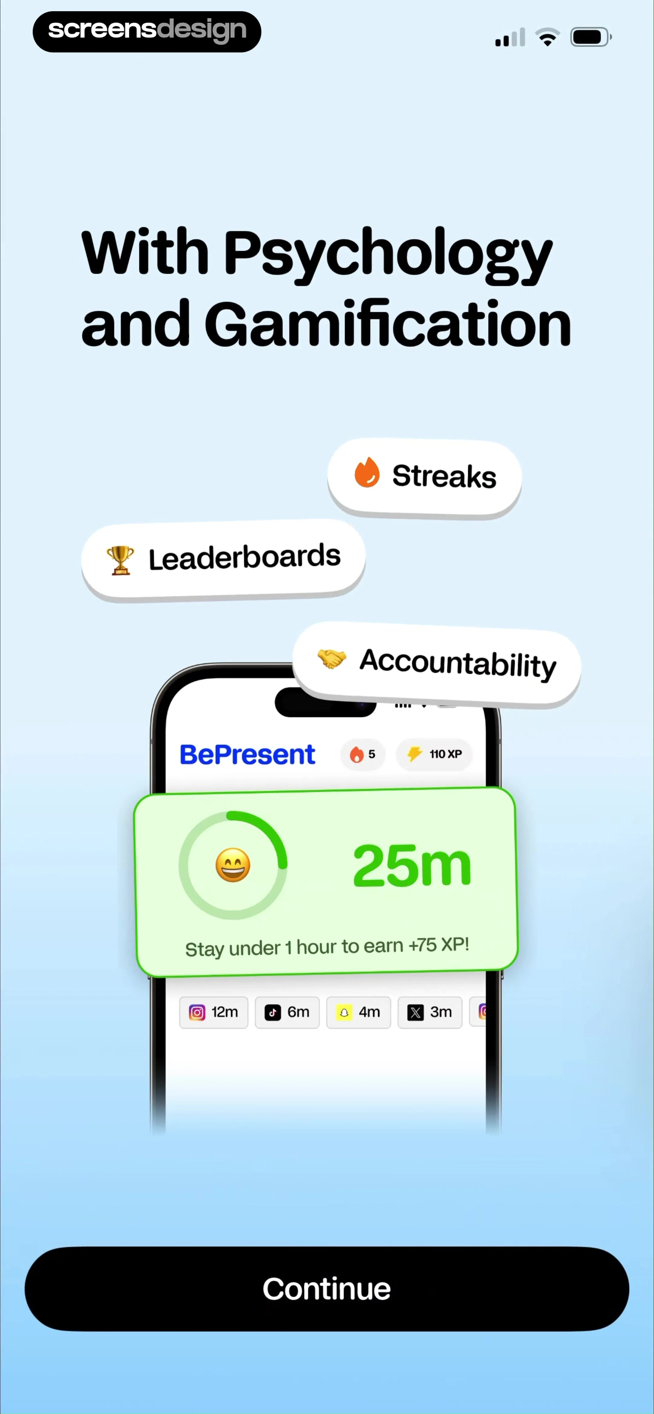 BePresent: Screen Time Control screen 5