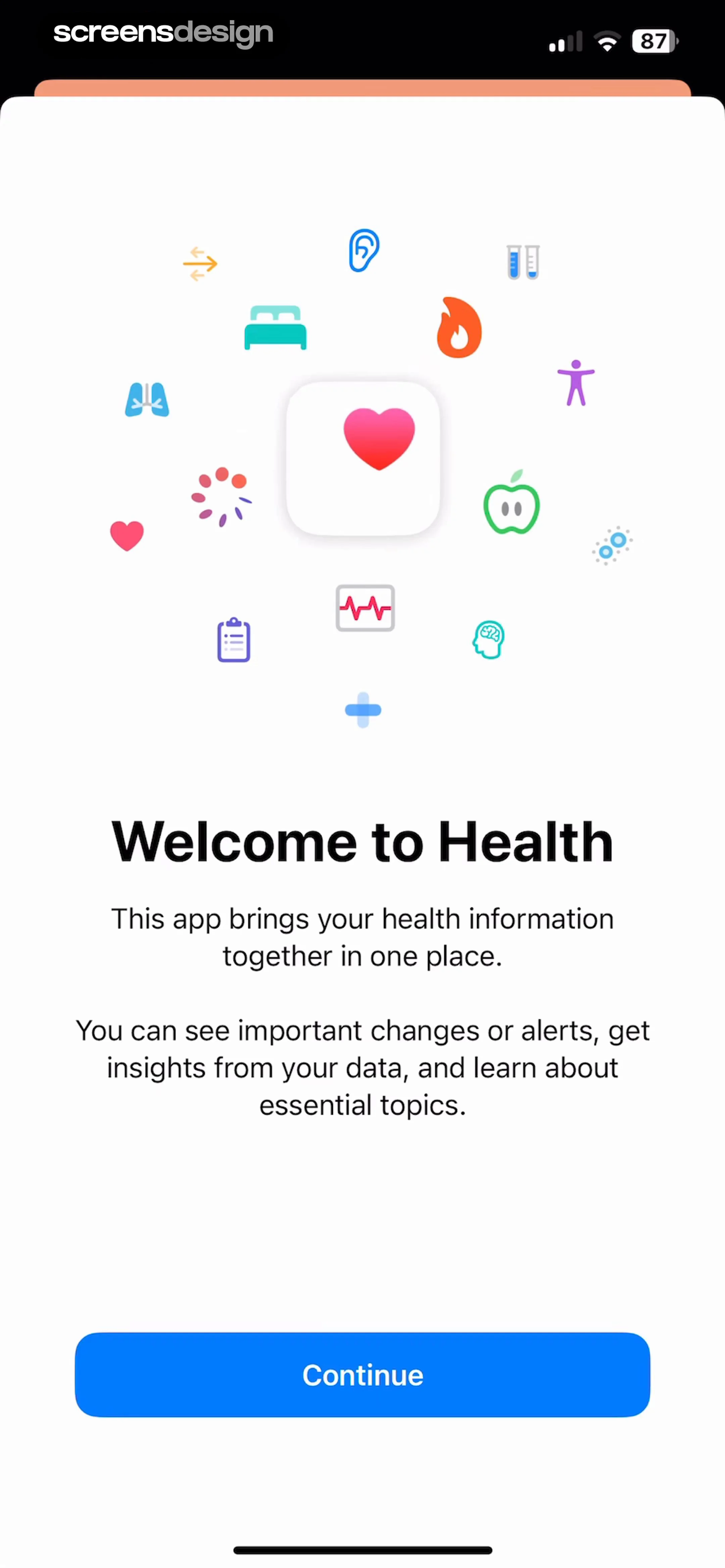 Apple Health screen 1