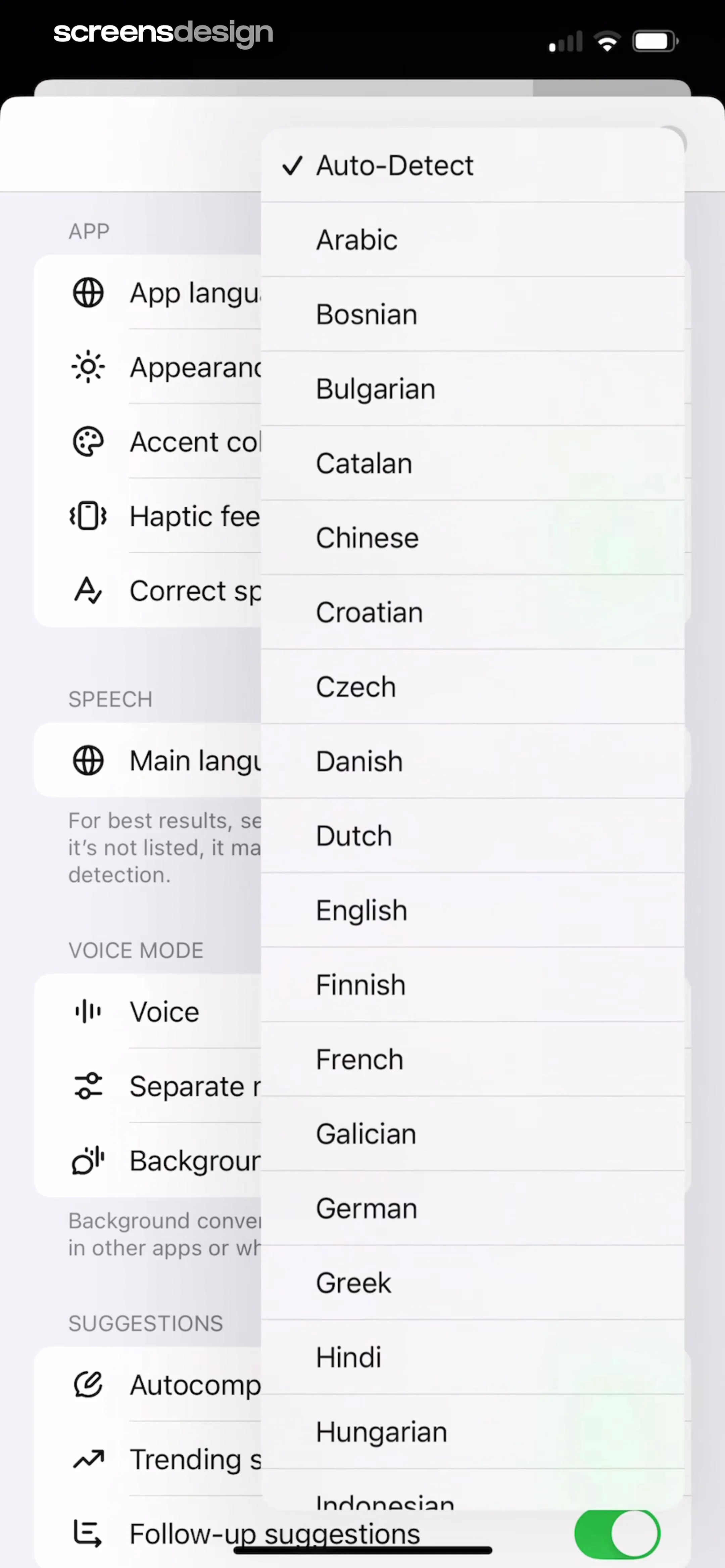ChatGPT screen 100