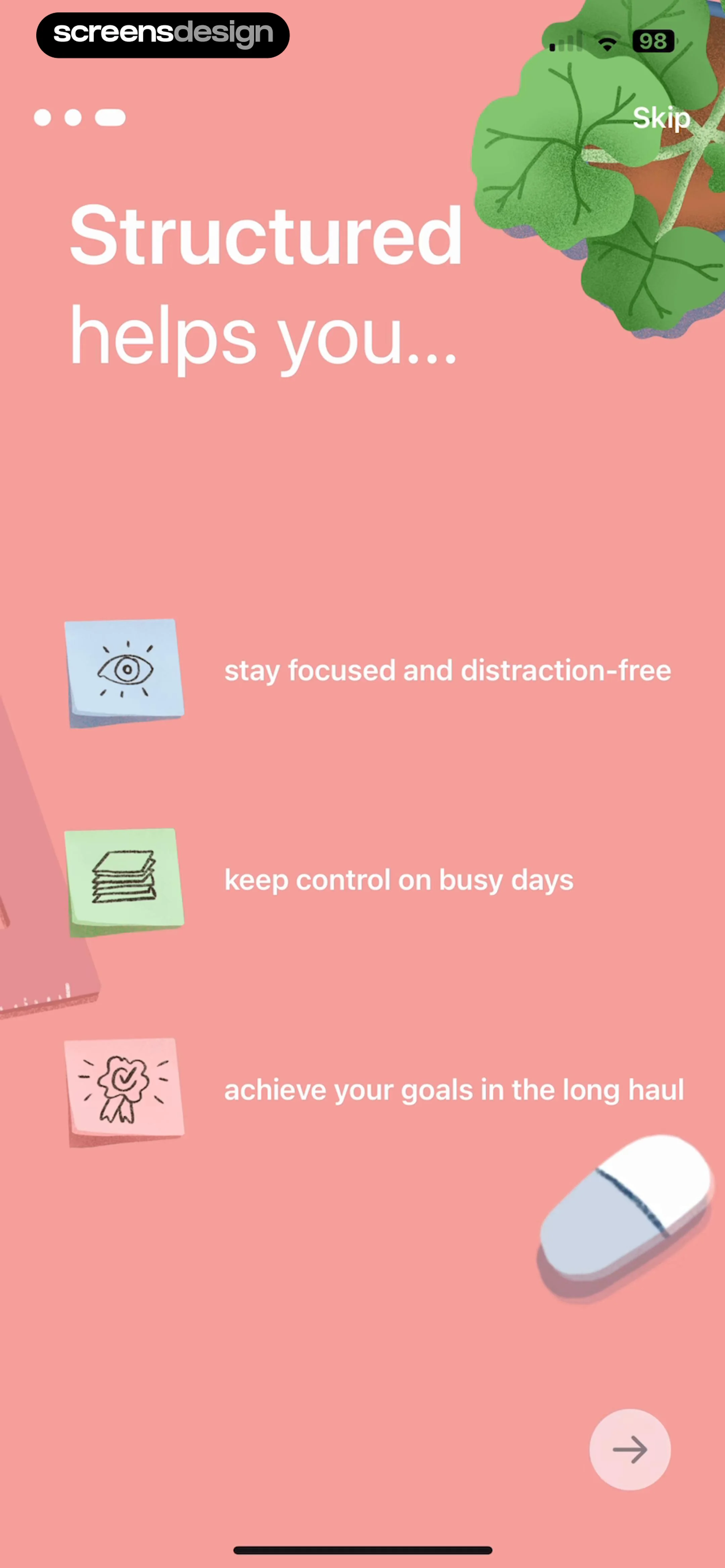 Structured: Daily Planner Todo screen 4