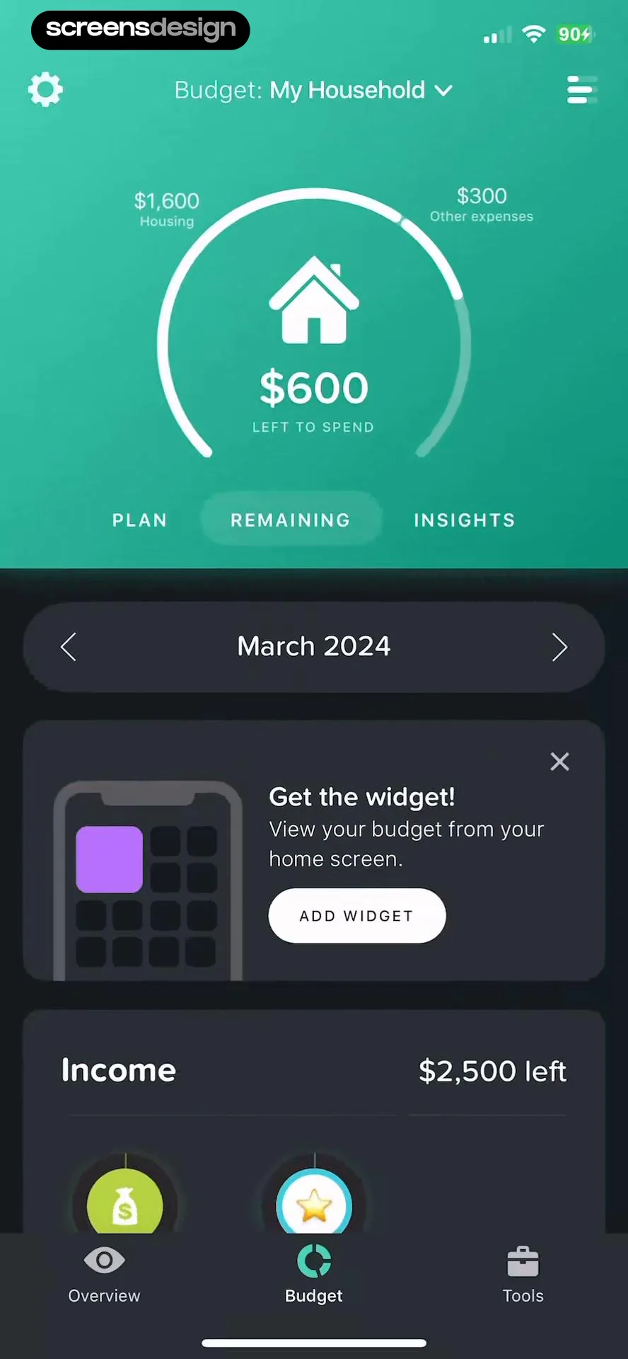 Buddy: Budget Planner App | ScreensDesign
