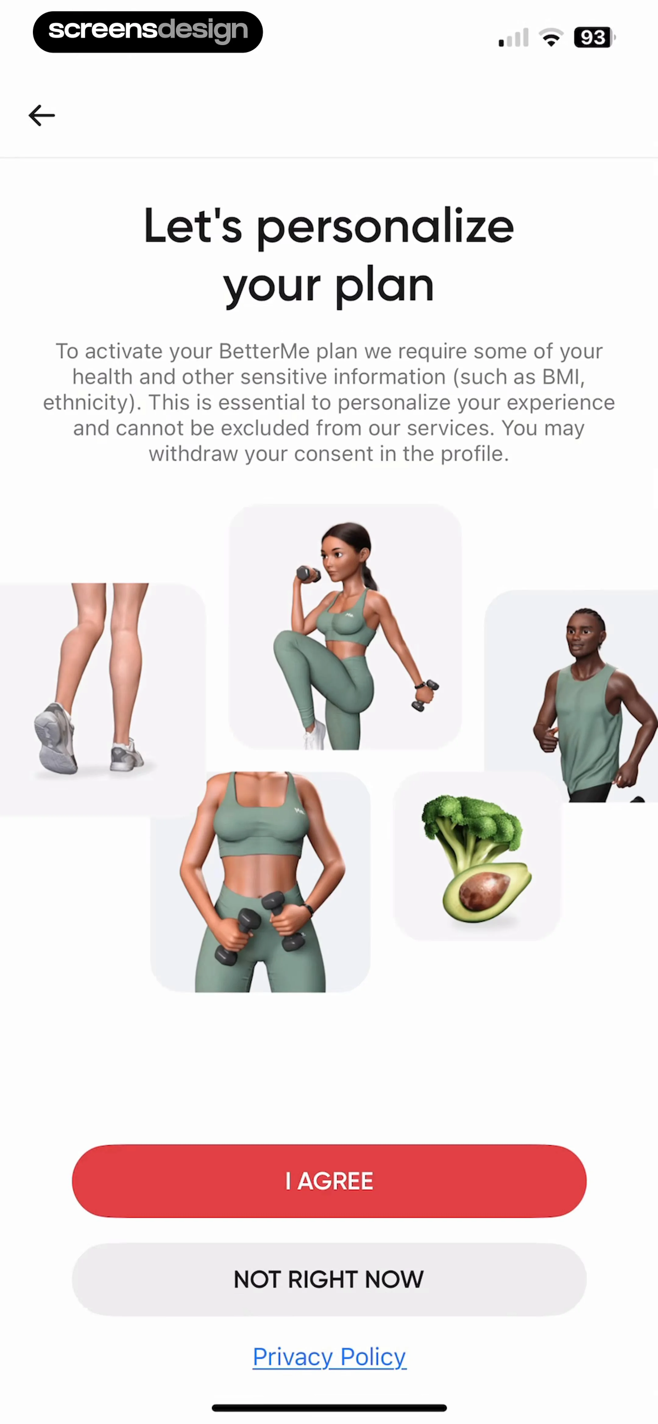 BetterMe: Health Coaching replay screen