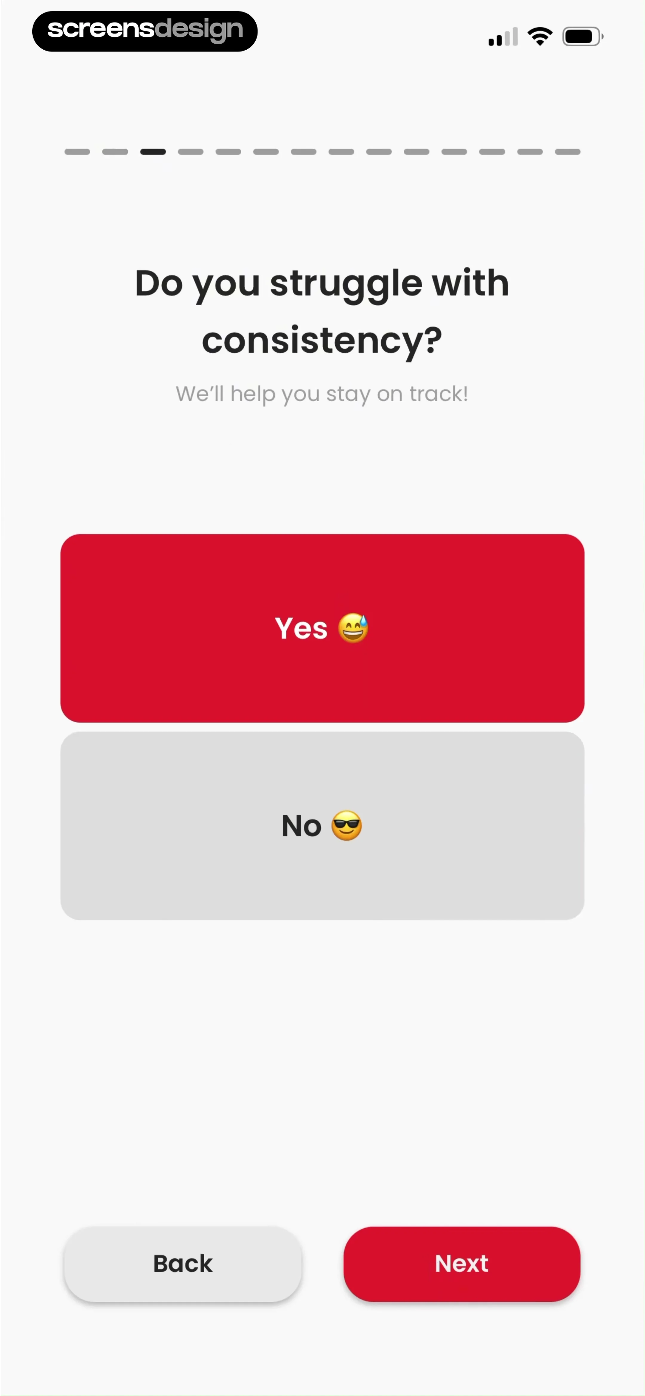 90 Day Challenge screen 7