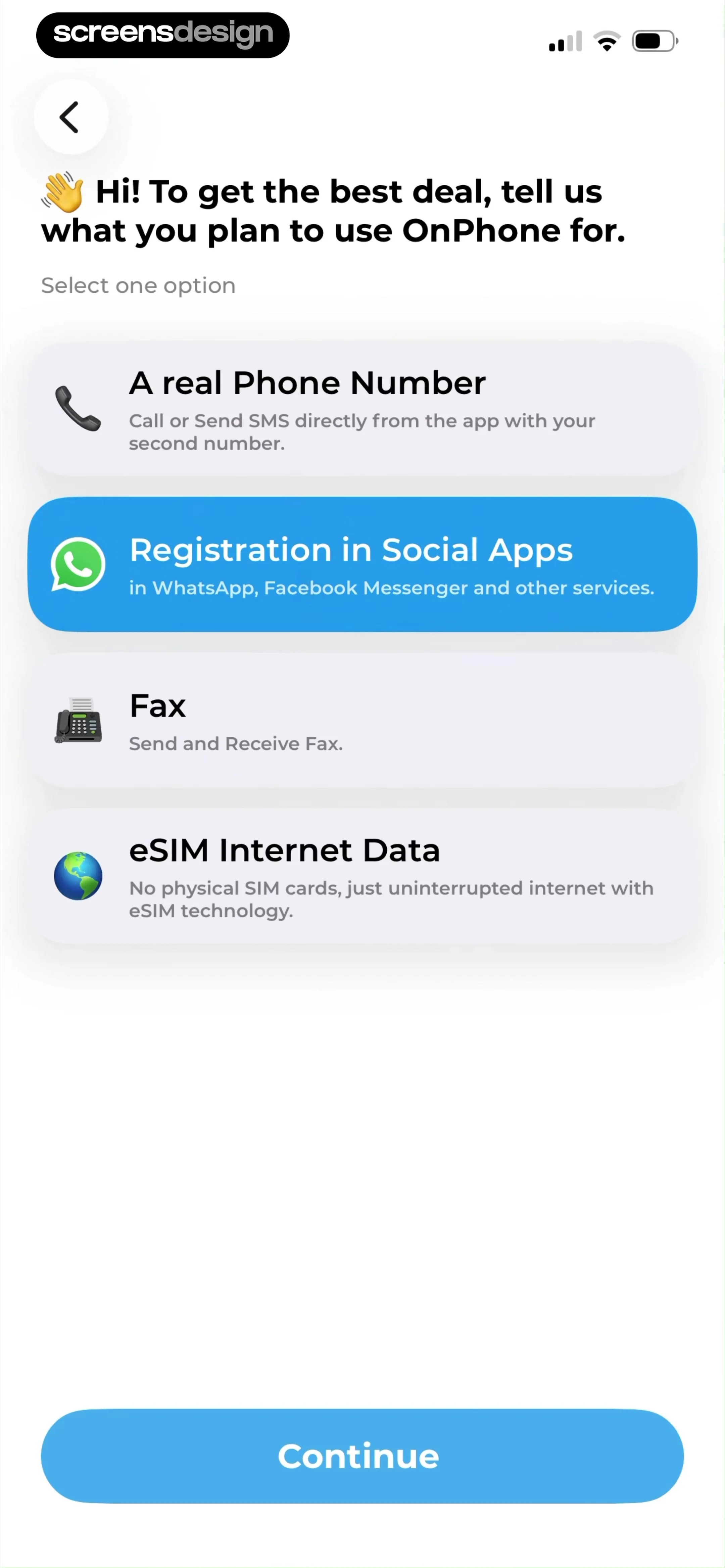 OnPhone: Second Number & eSIM screen 8