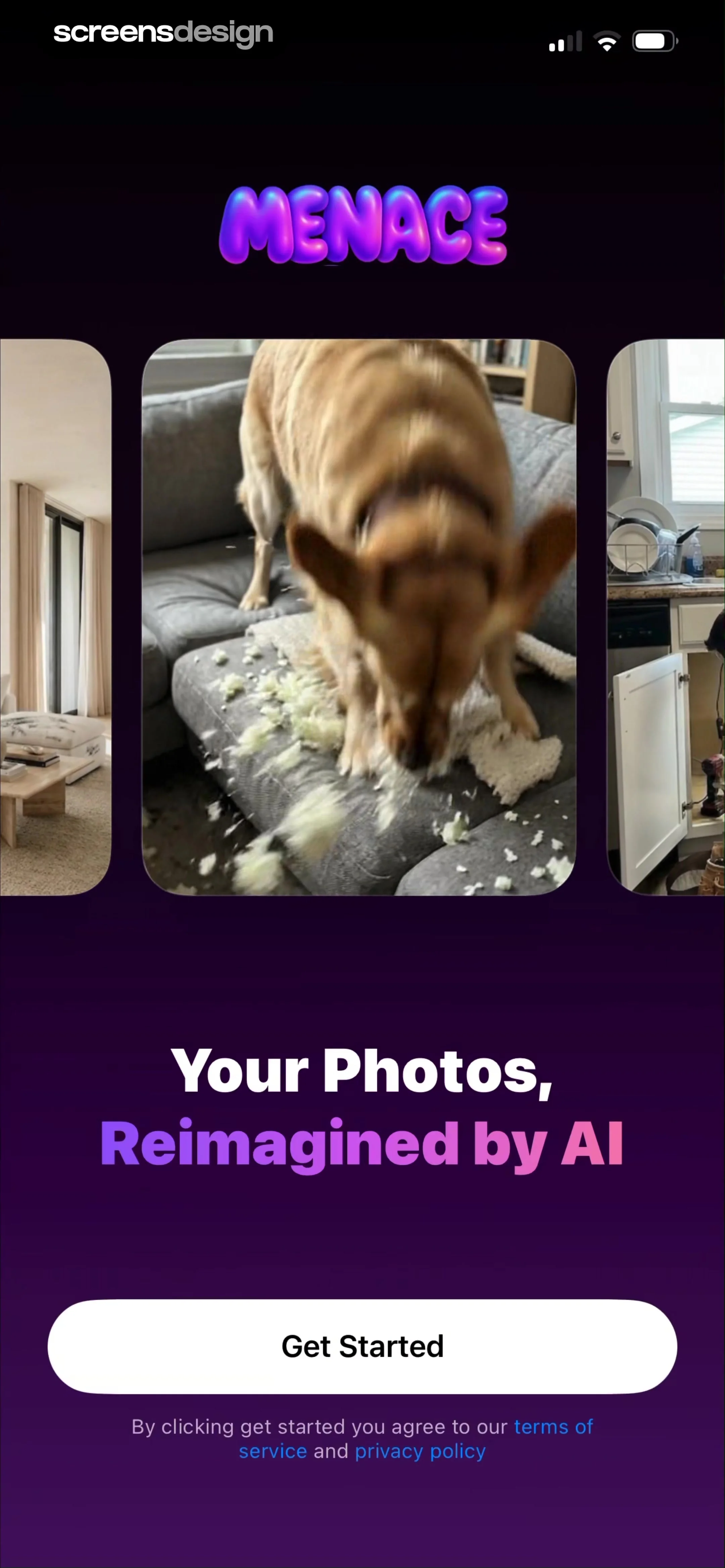 Menace: AI Photo Video Editor screen 2