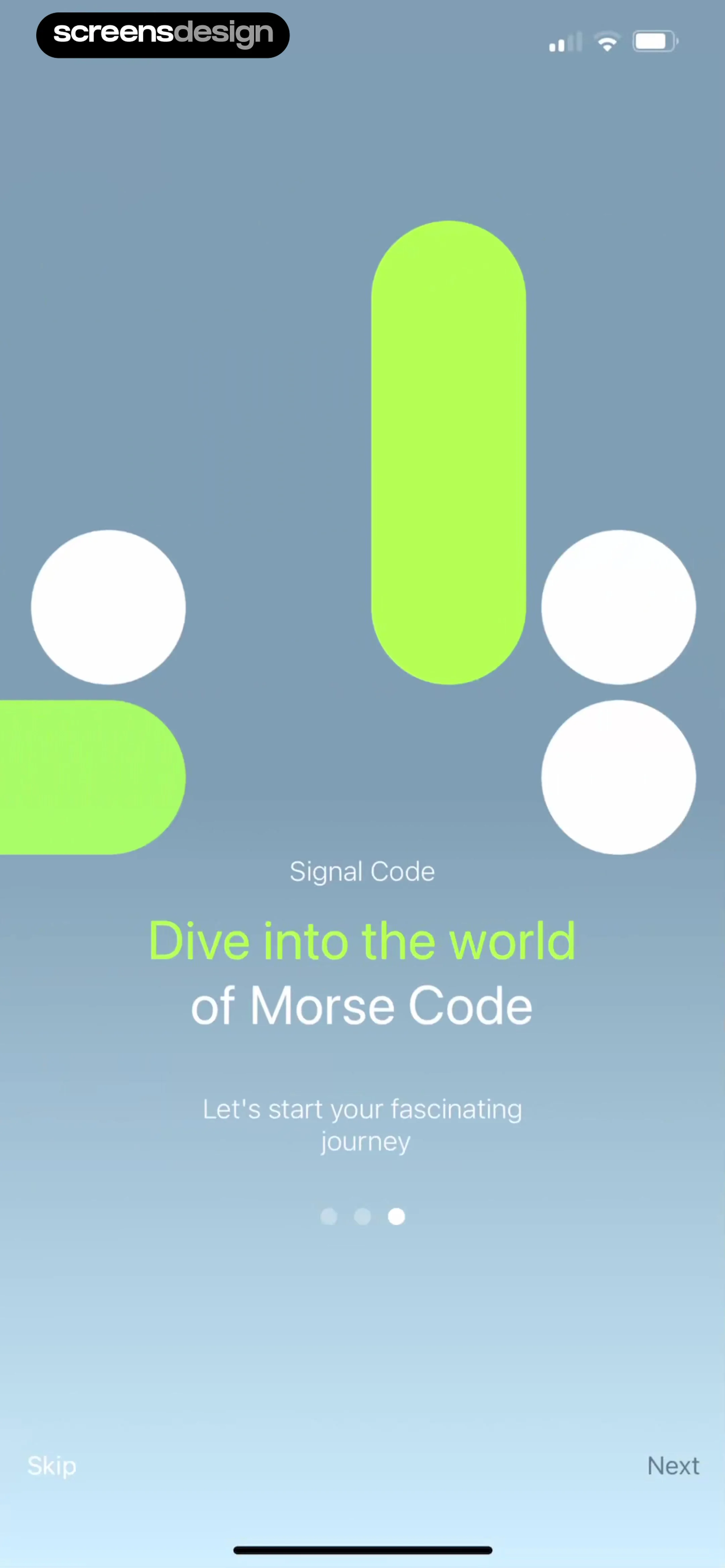 Signal Code screen 3