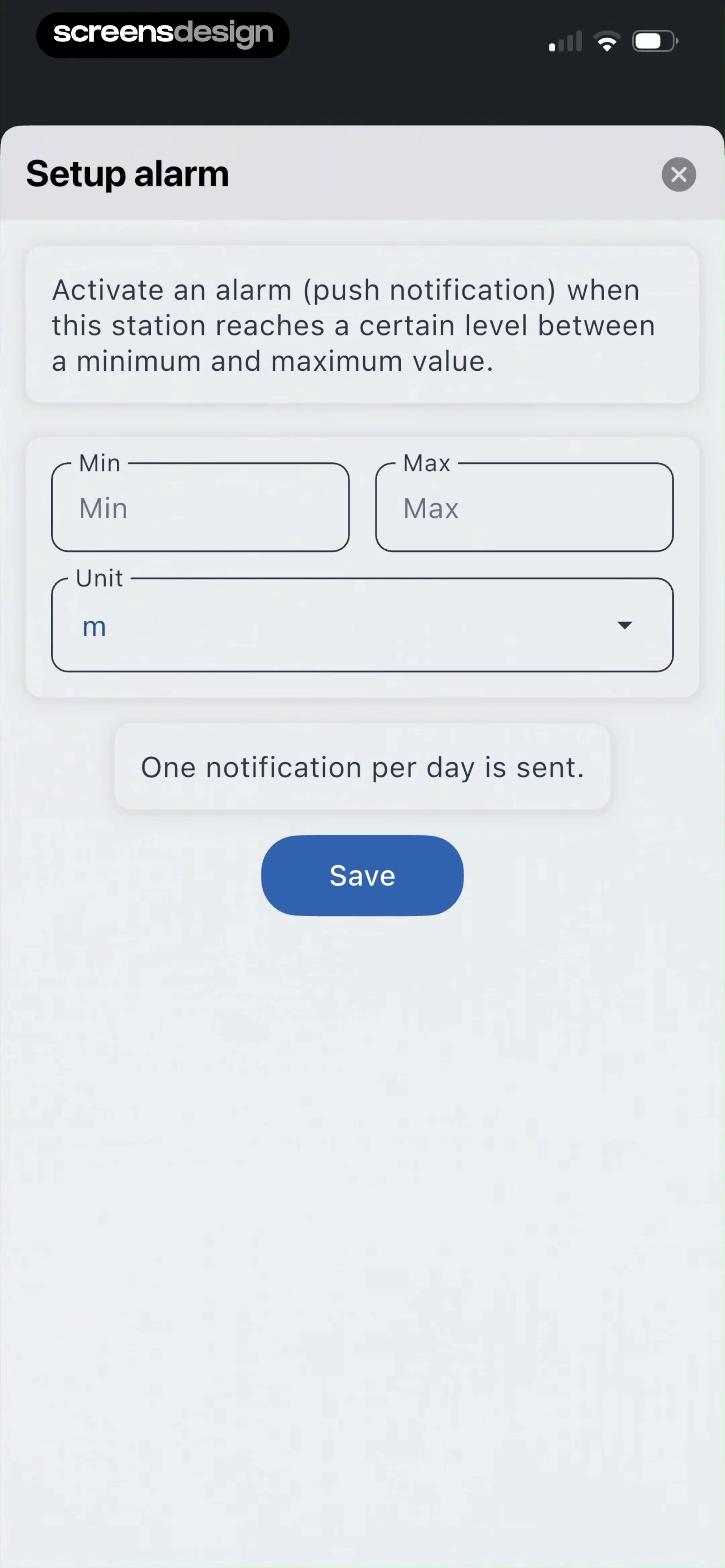 RiverApp - River levels screen 8