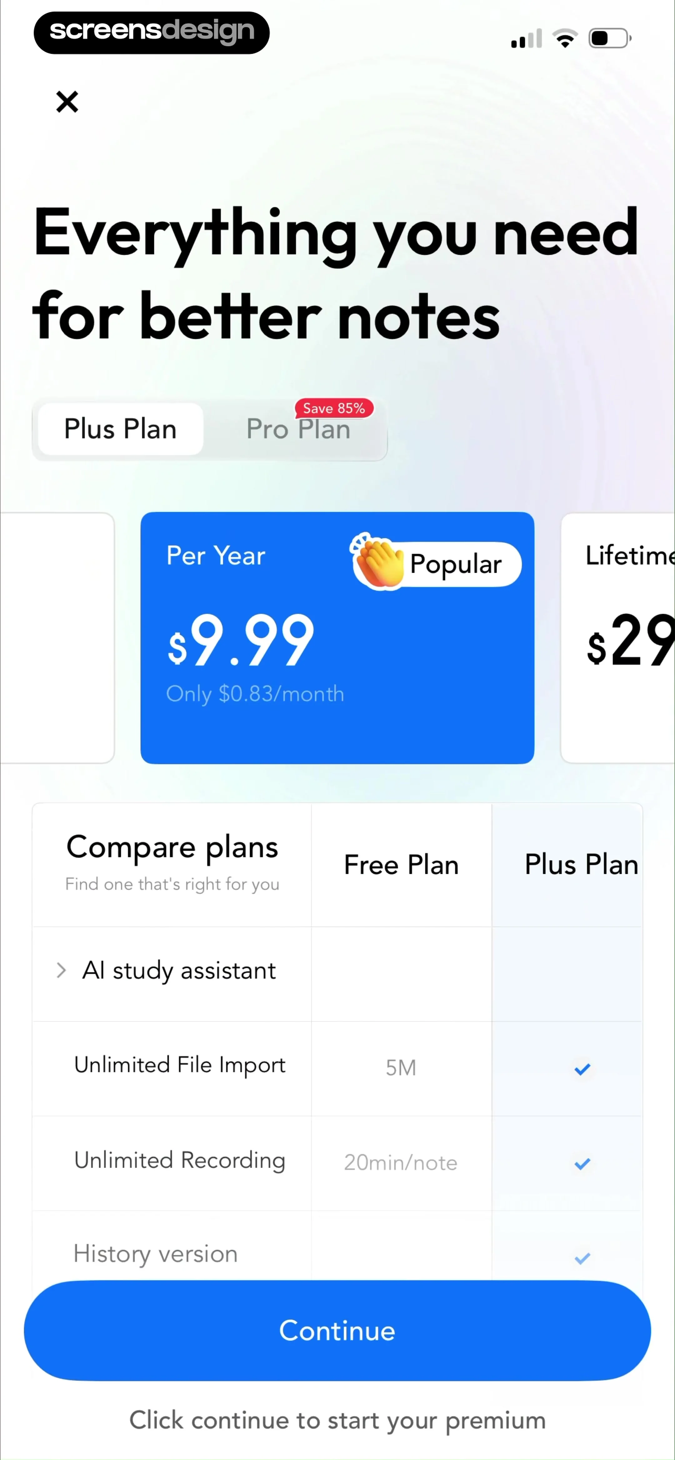 Freenotes®: AI Notes Taking screen 8