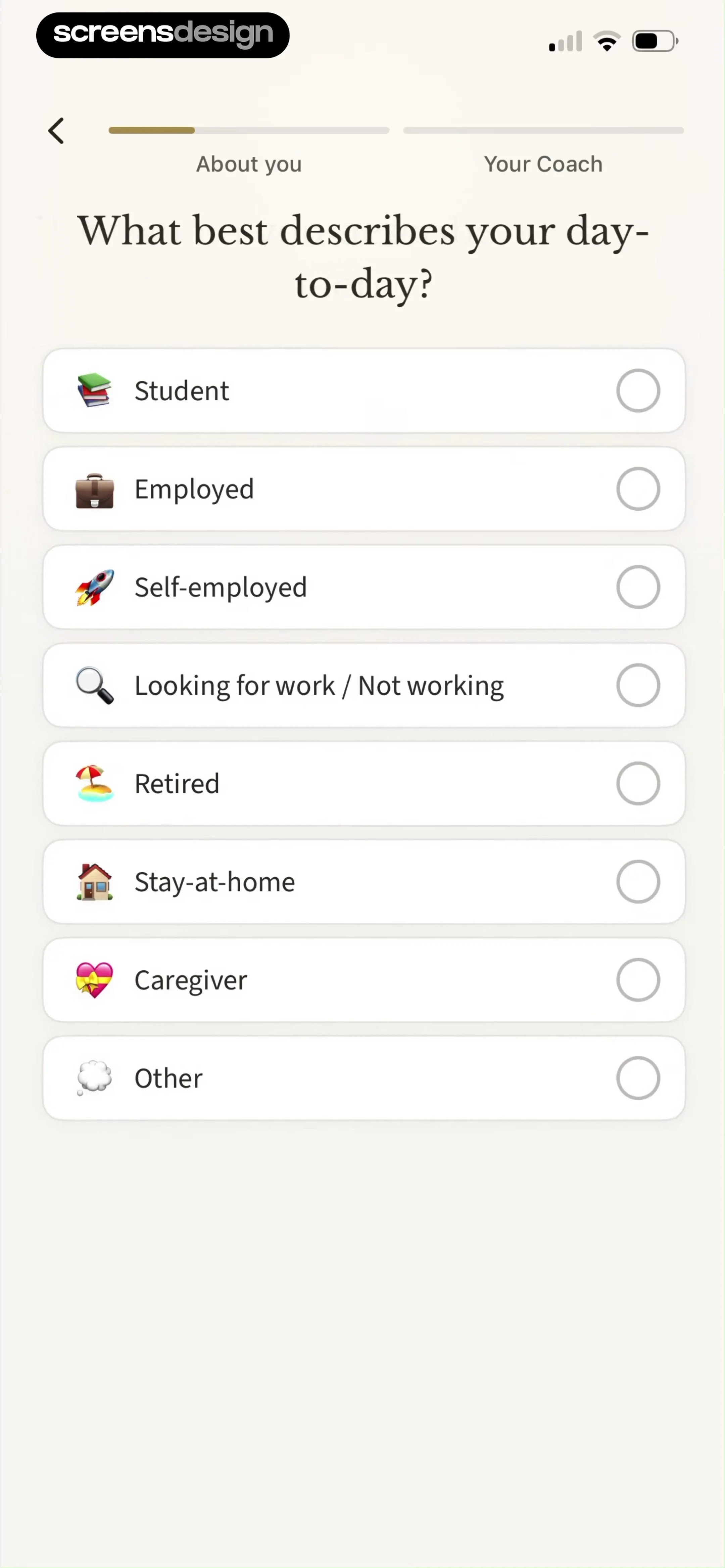Sonia: AI for Mental Health screen 8