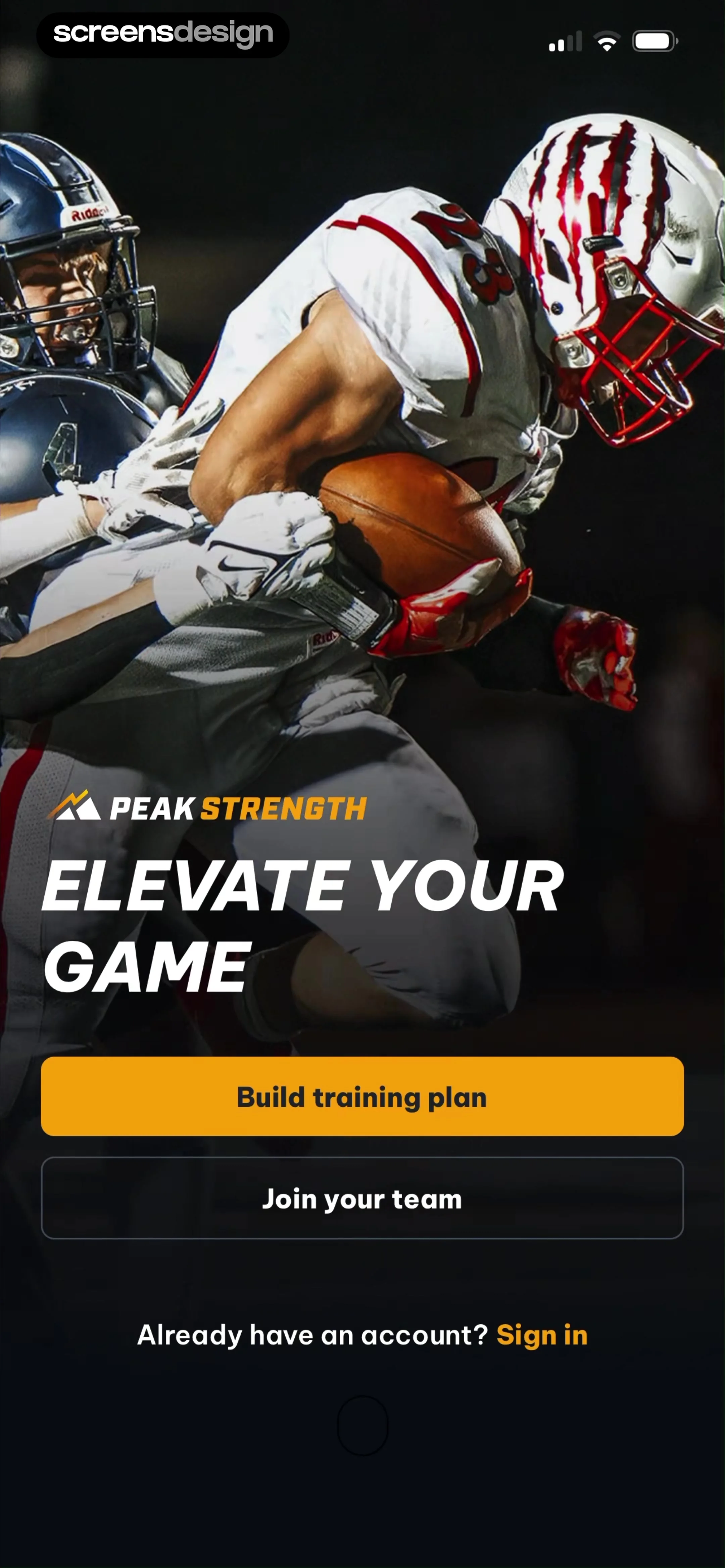 Peak Strength screen 6