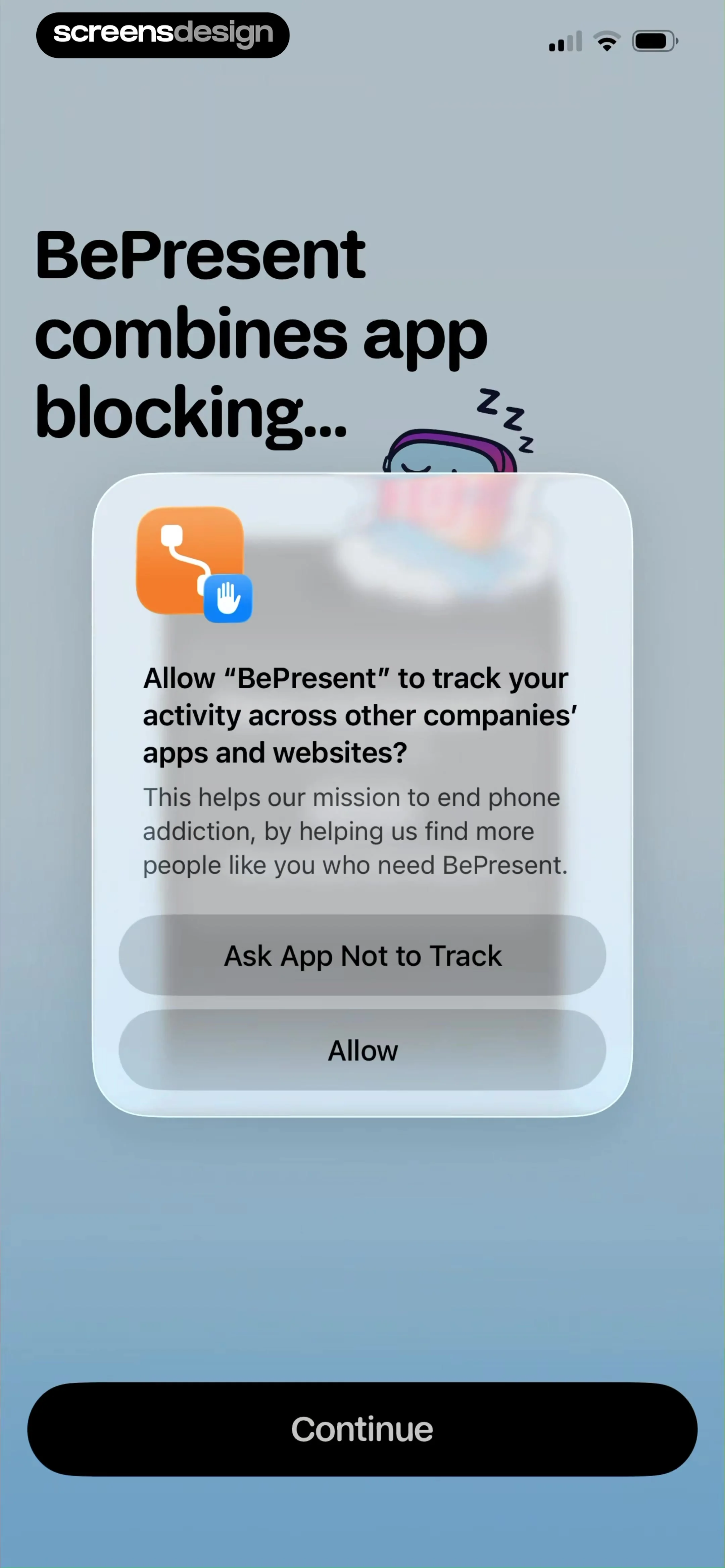 BePresent: Screen Time Control screen 3