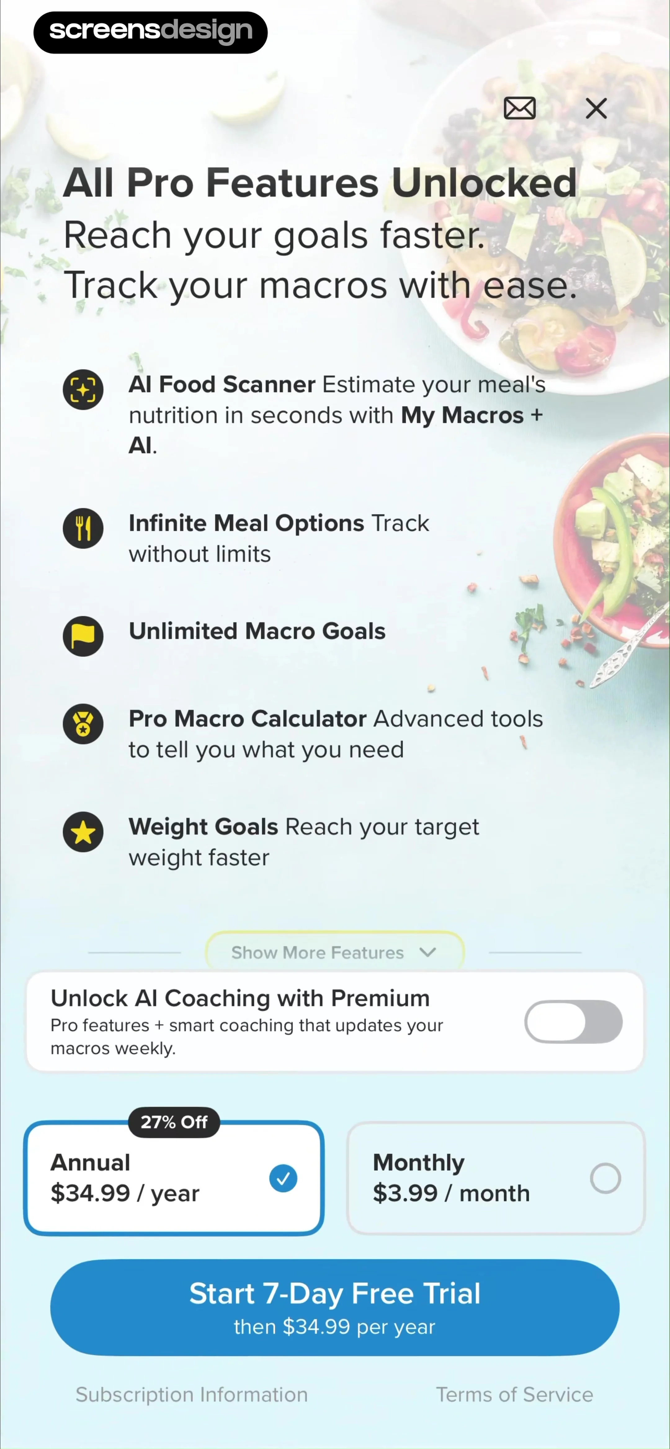 My Macros+ | Macro Tracker screen 7