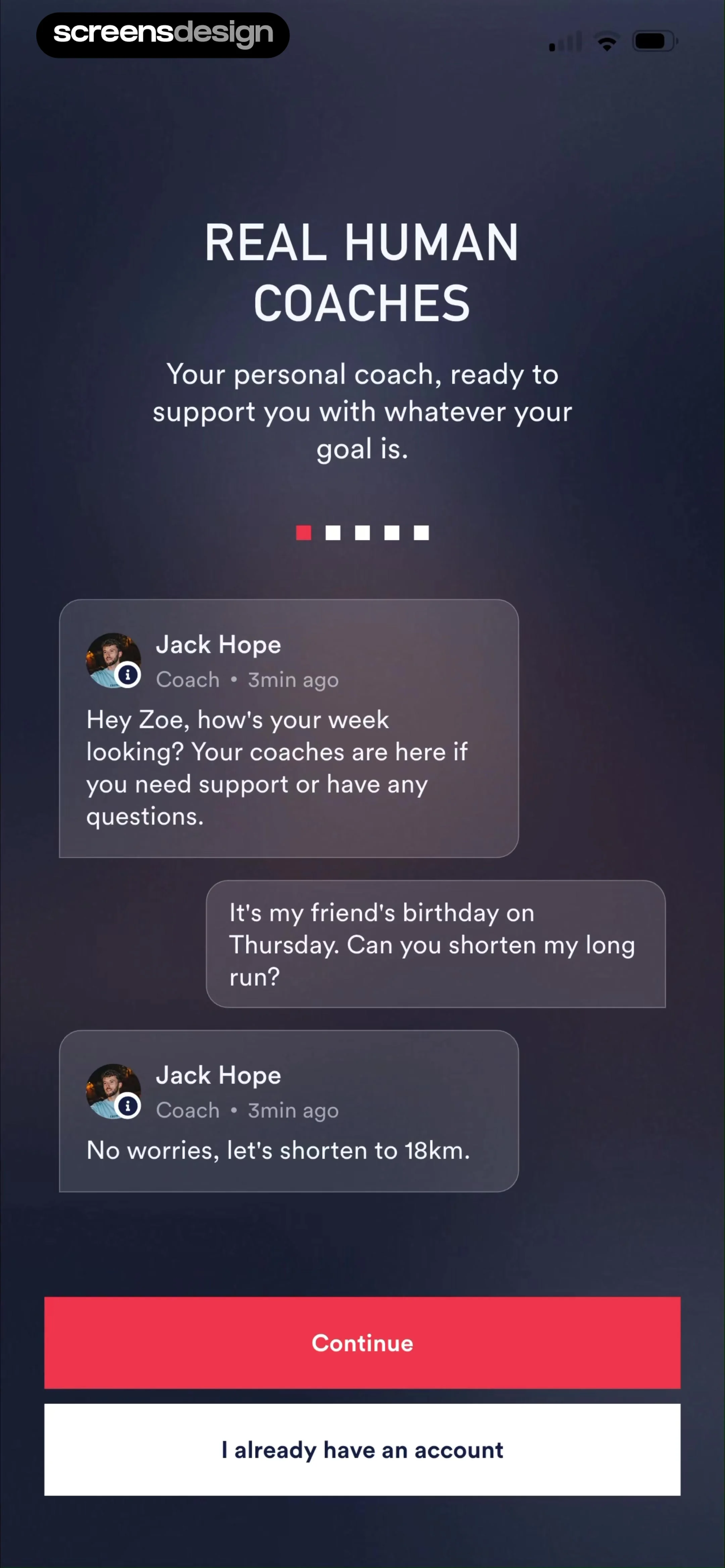 Coopah: The Run Coaching App screen 3