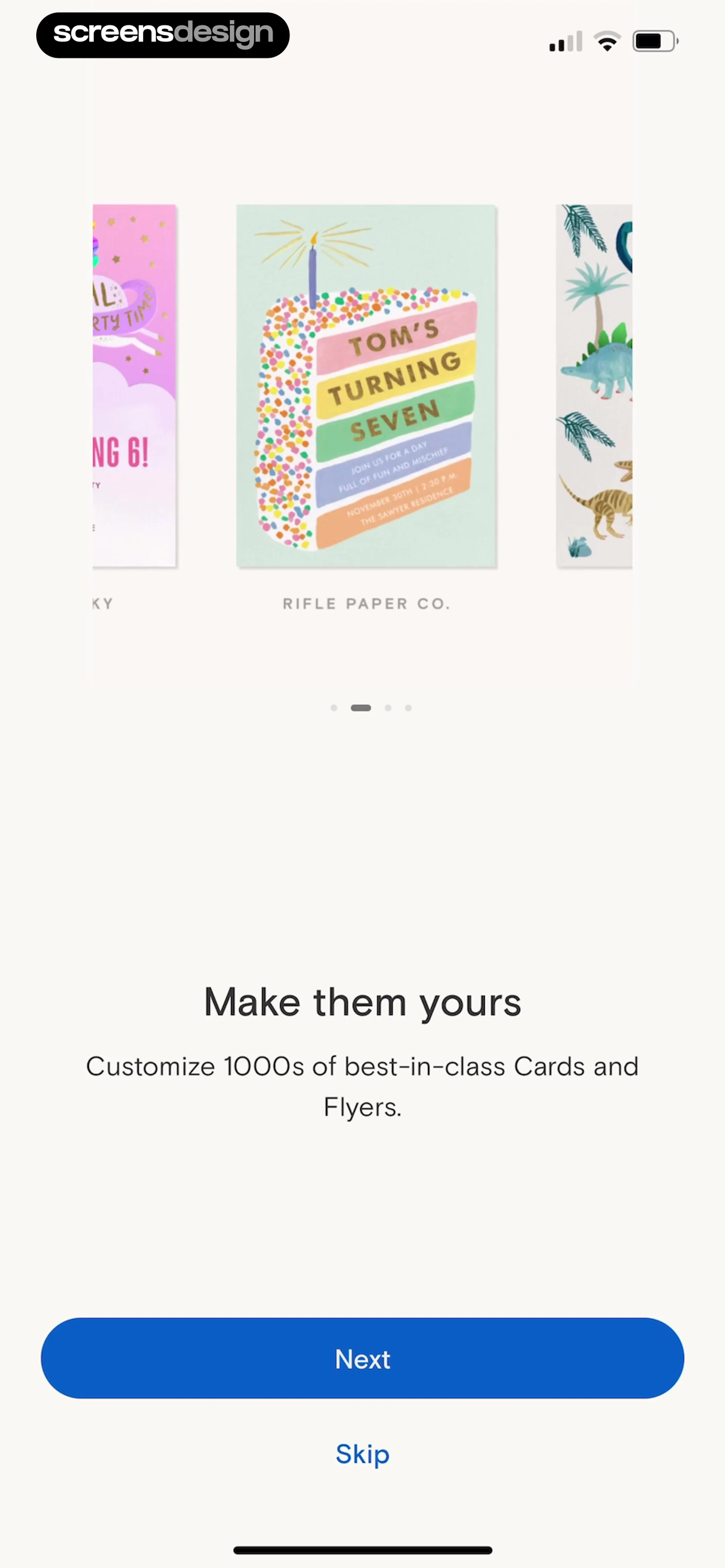 Paperless Post: Invitations screen 3