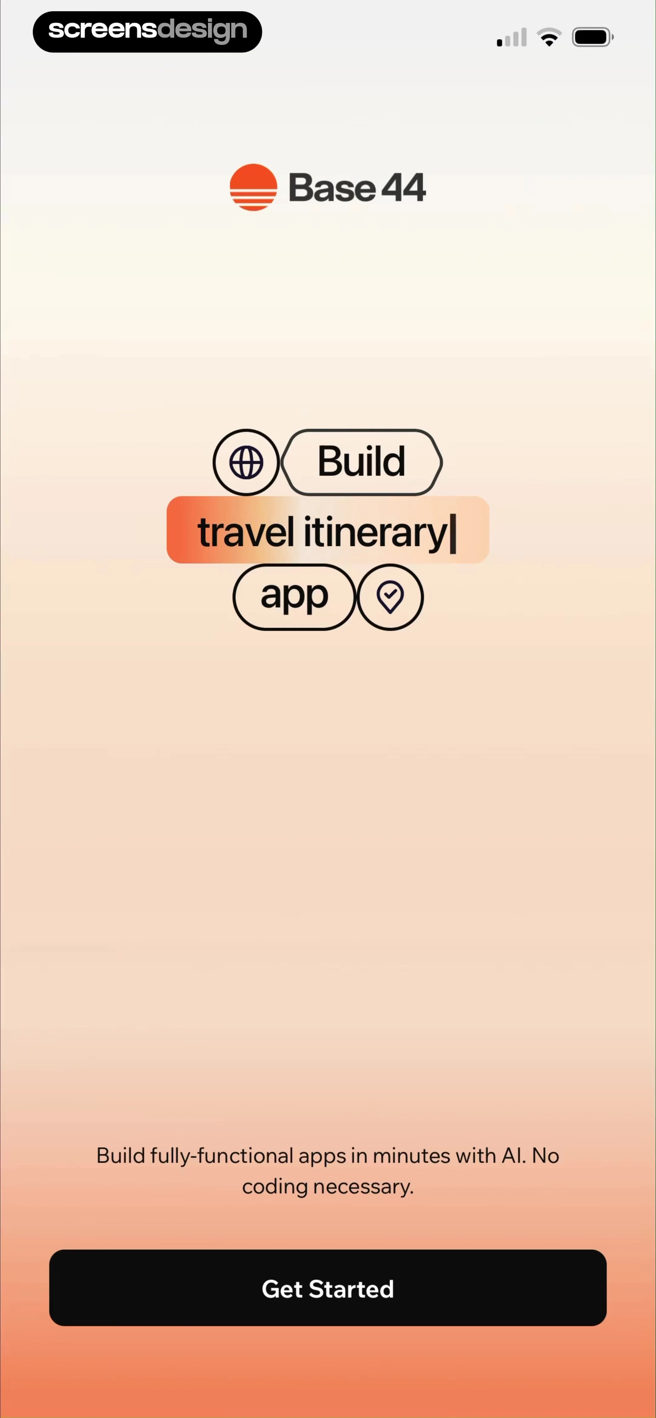 Base44: Build with AI screen 2