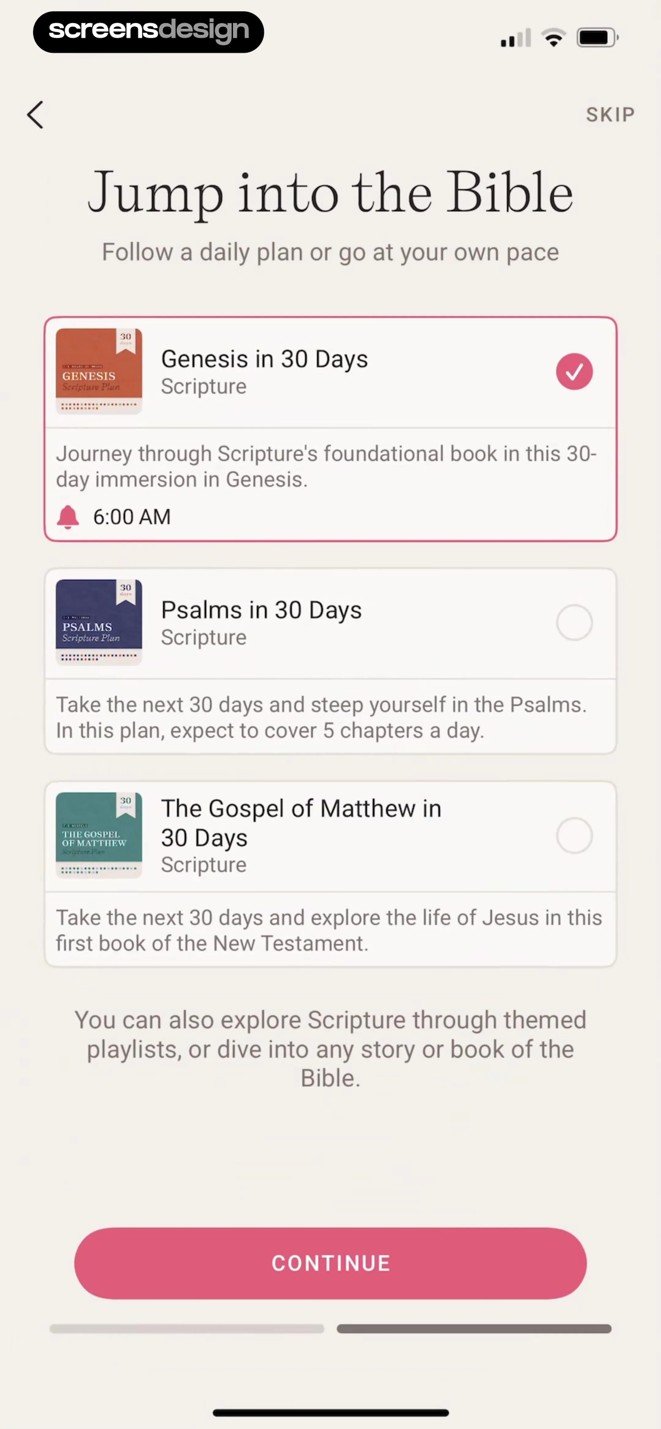 Dwell: Audio Bible screen 6
