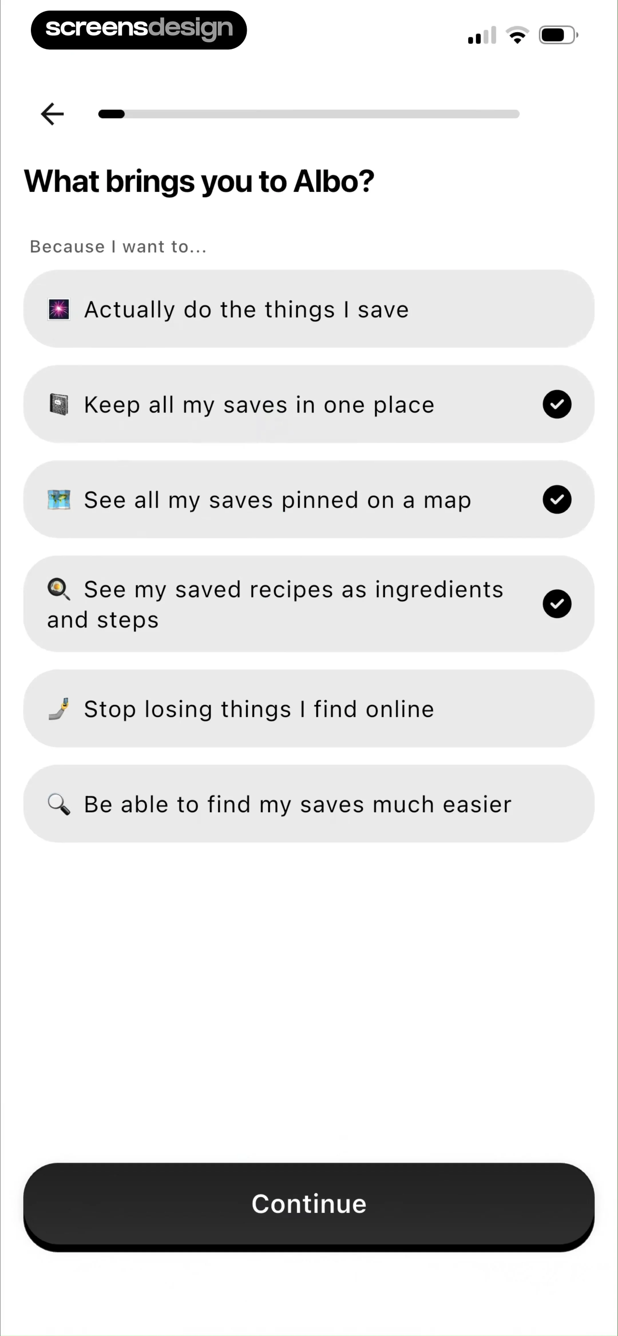 Albo: Save & Organize screen 5