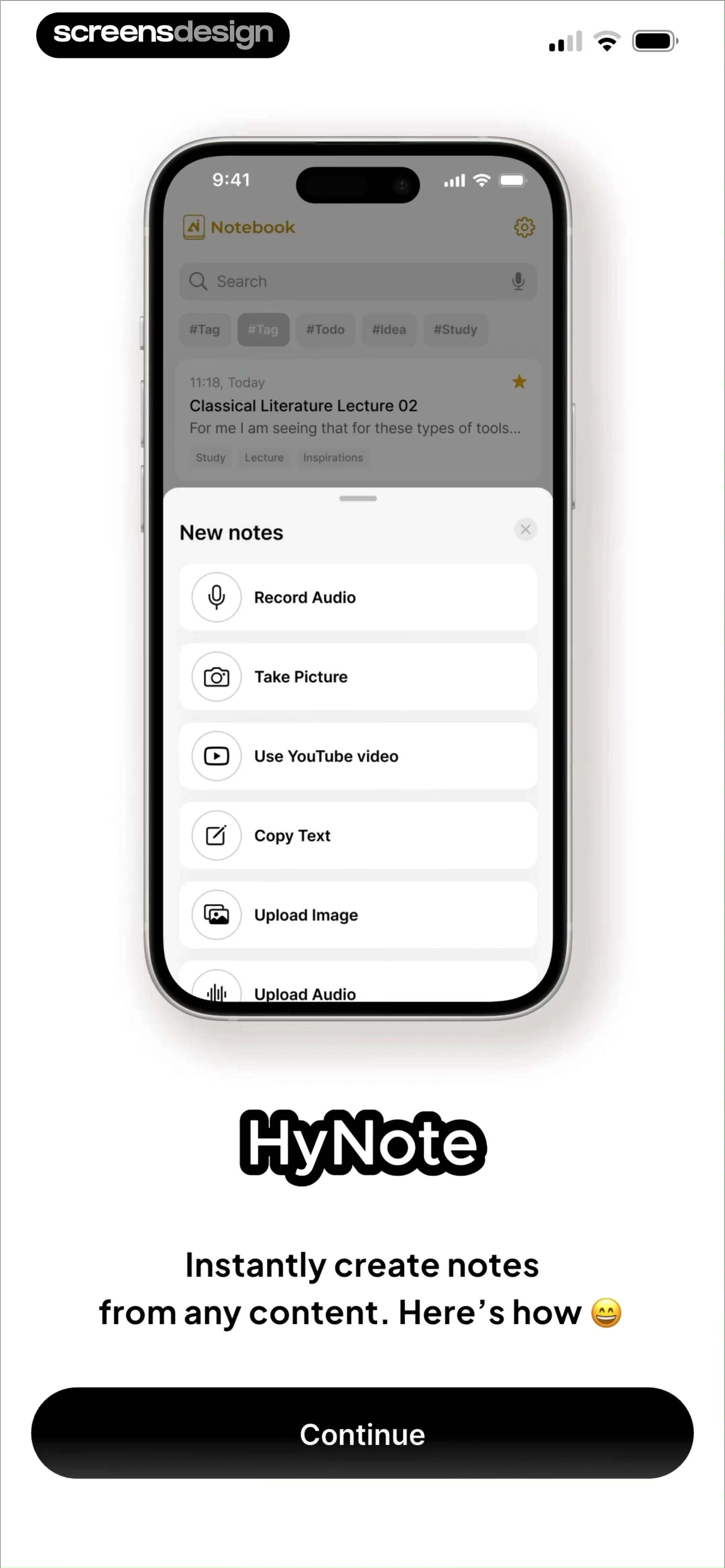 HyNote: AI Note Taker, Summary screen 2