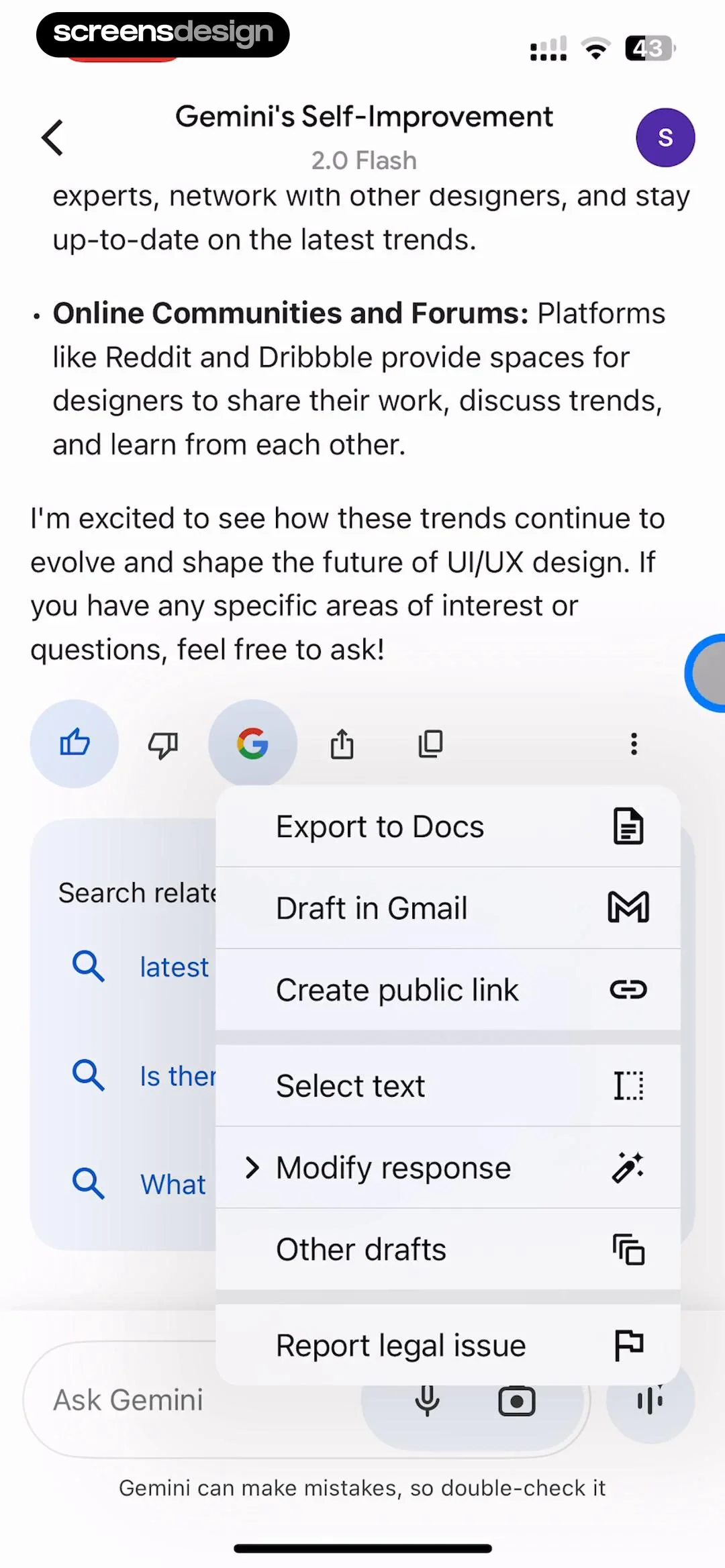 Google Gemini screen 16