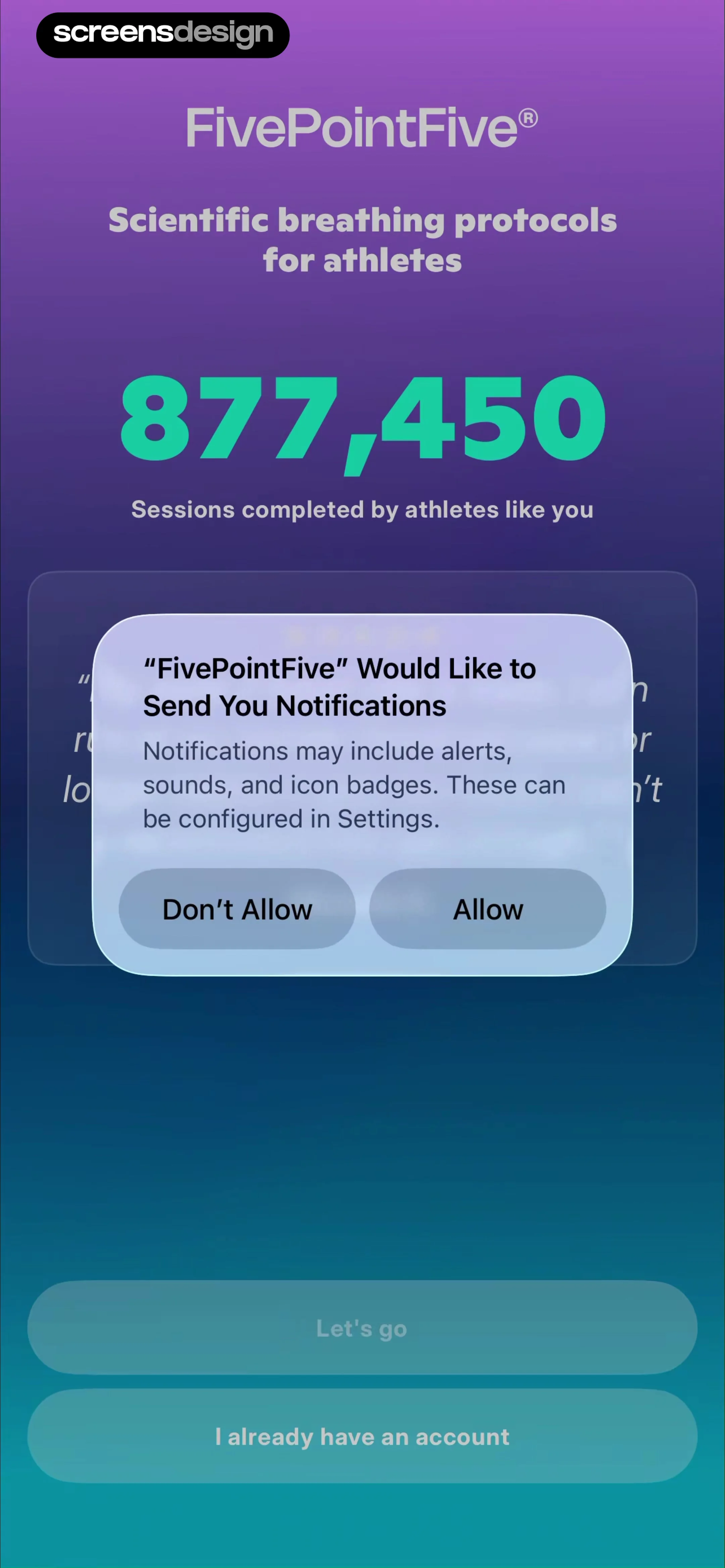 FivePointFive: Breathwork screen 3