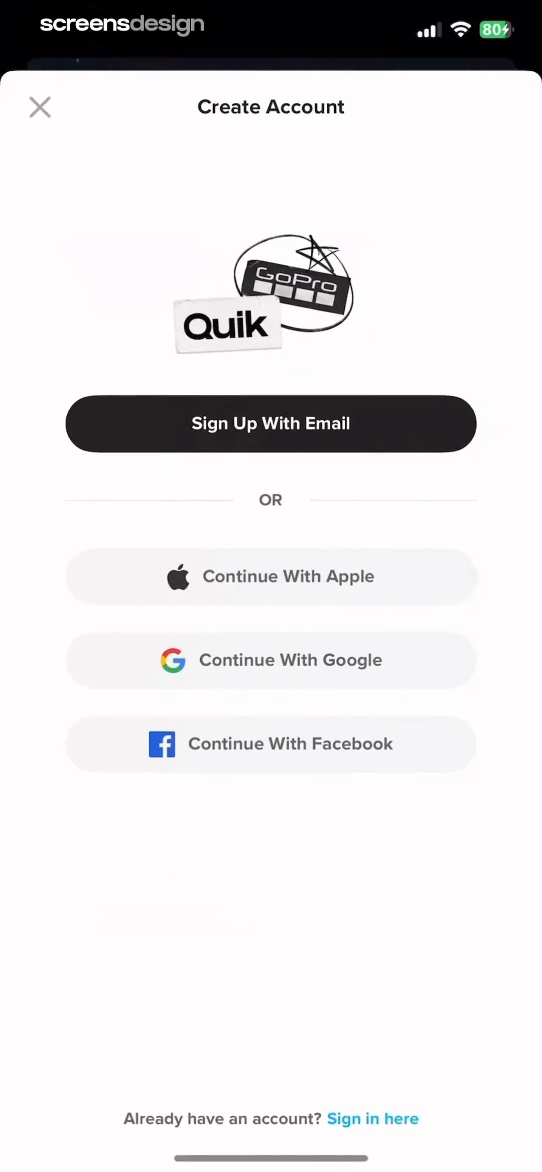 GoPro Quik screen 3
