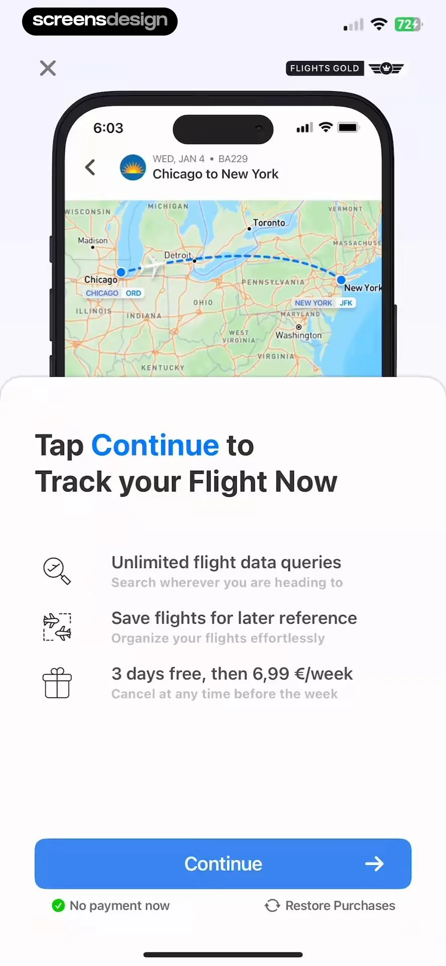 Track My Flight Now screen 3