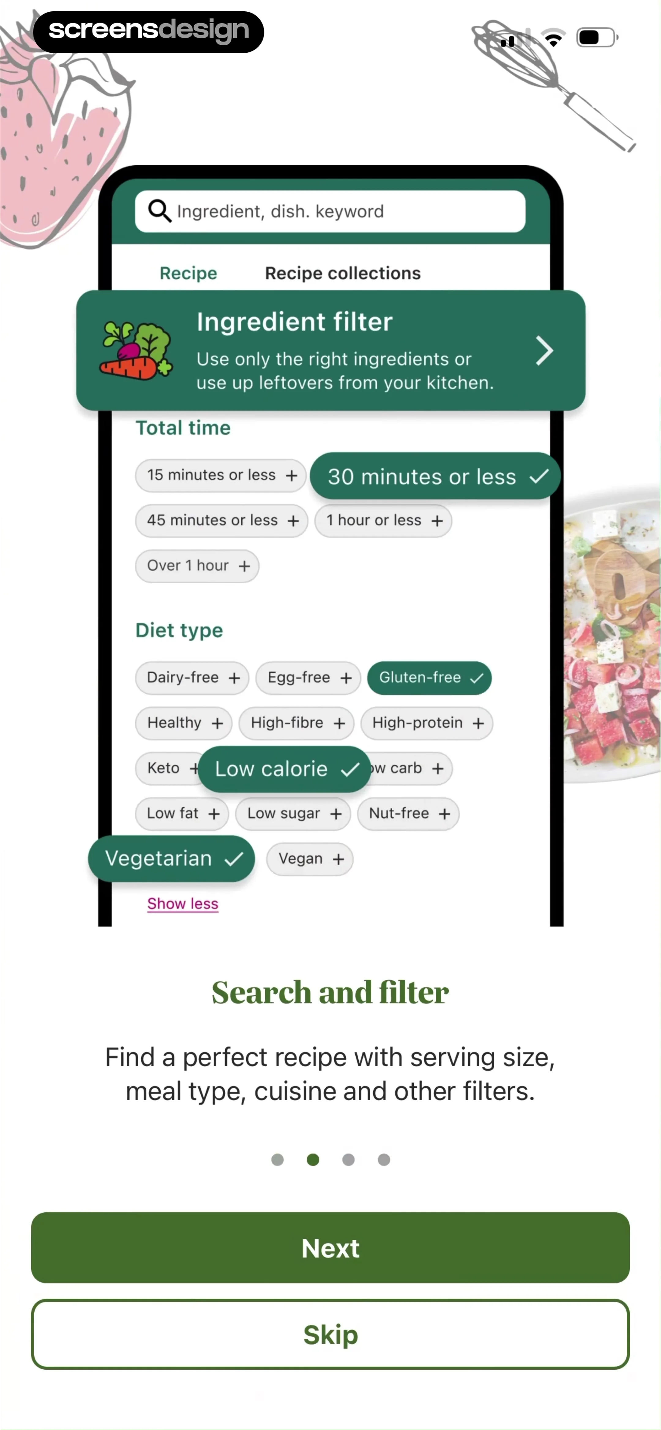 Good Food: Recipe Finder screen 4